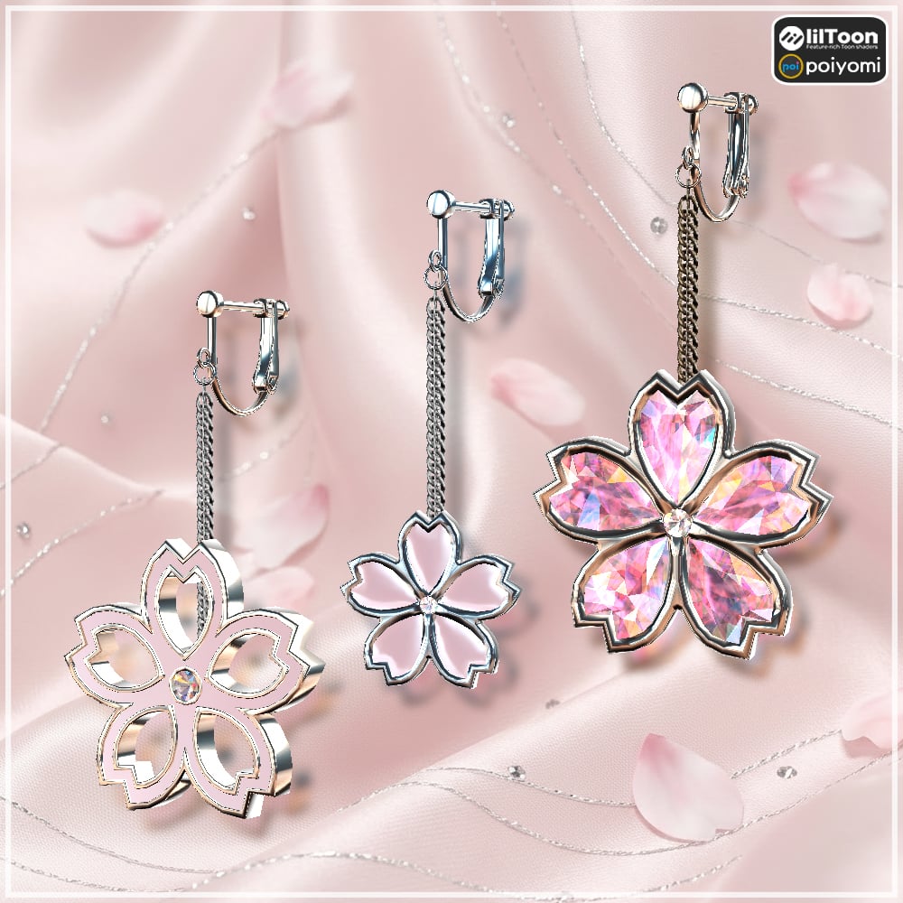 【Cavo's】SAKURA EarRing(Set of 3)