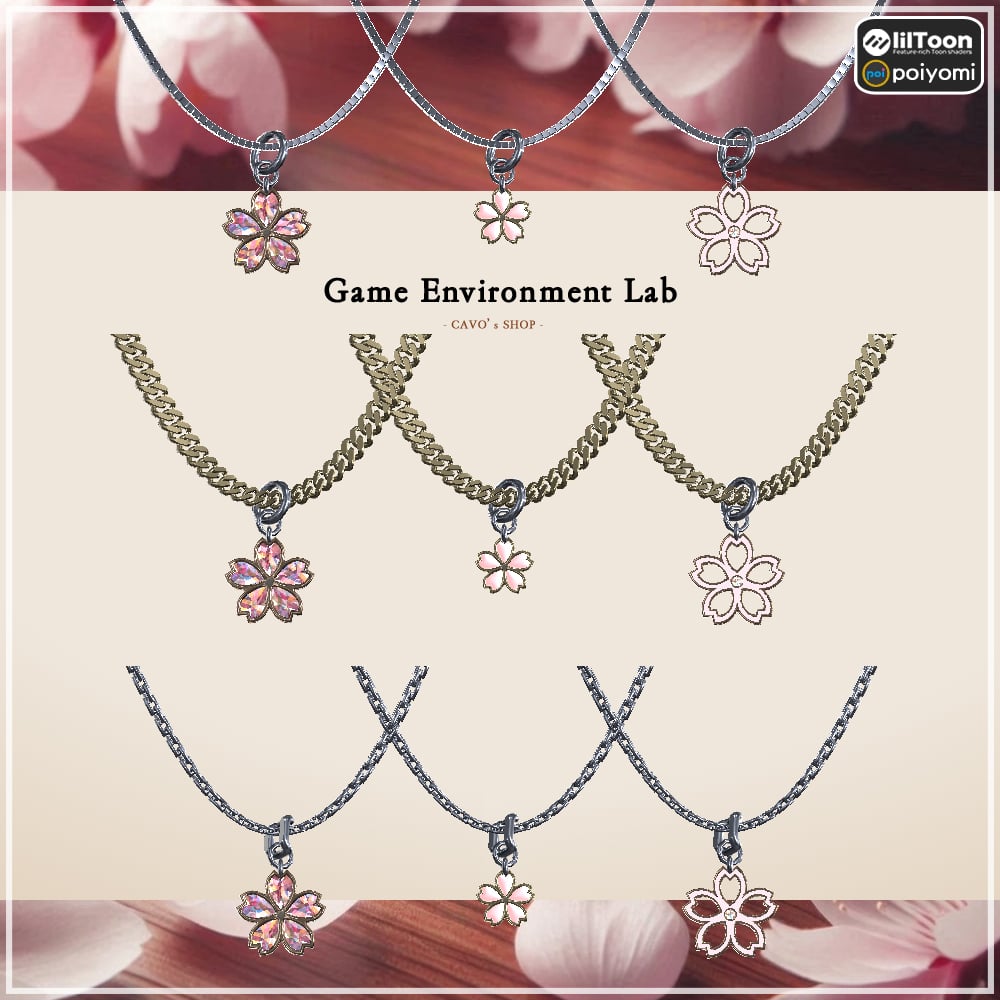【Cavo's】SAKURA Necklace(Set of 9)