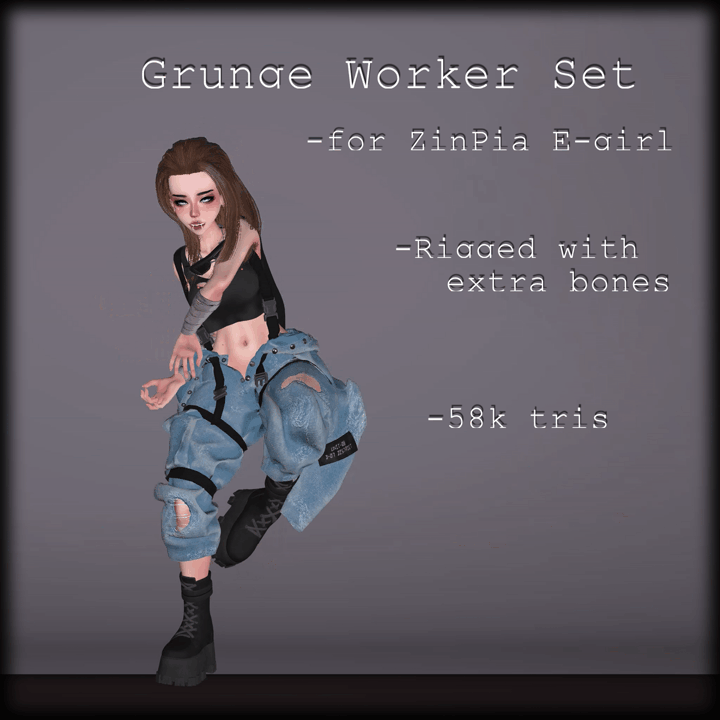 Grunge Worker Set for ZinPia E-girl