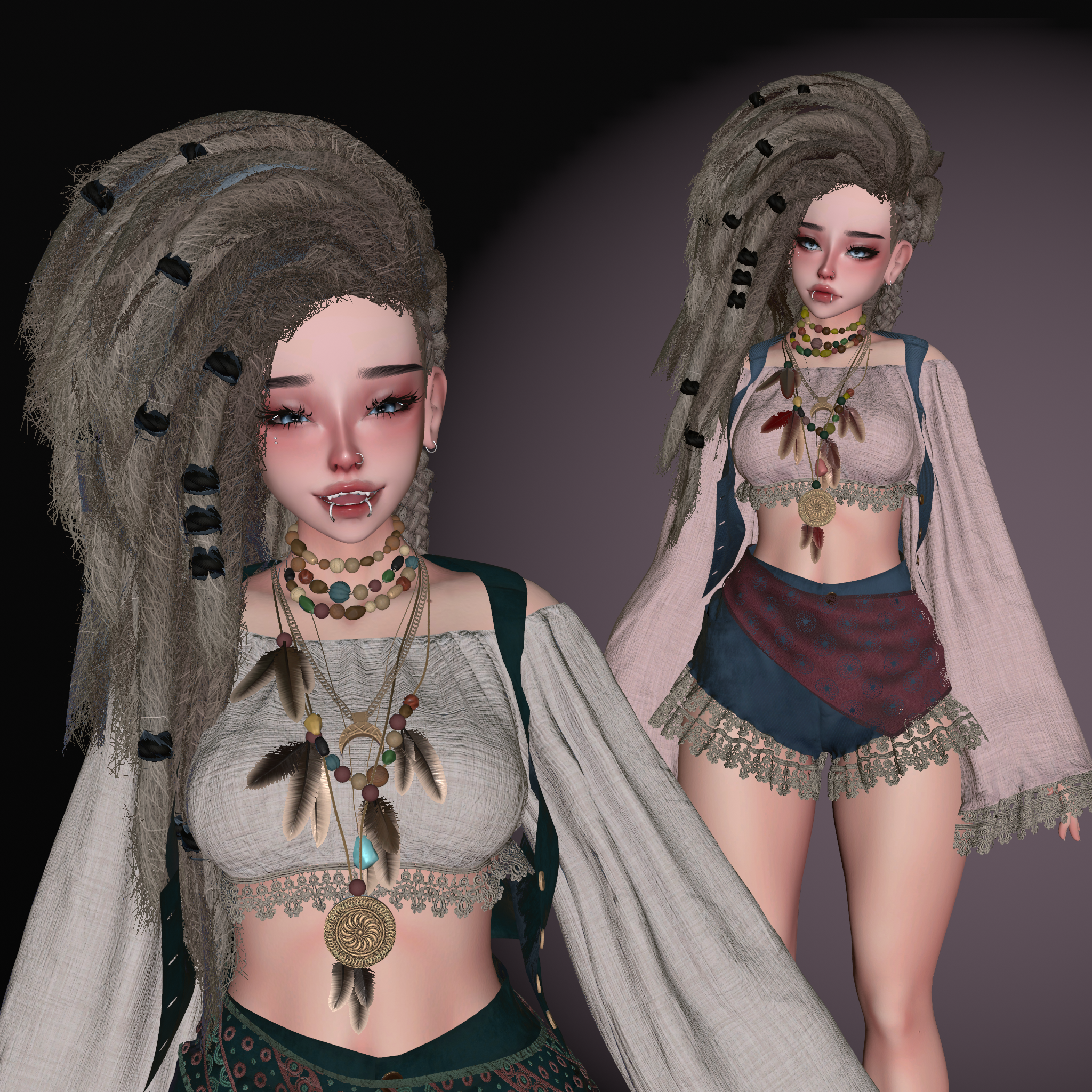 Boho Chic Outfit / VRChat Asset