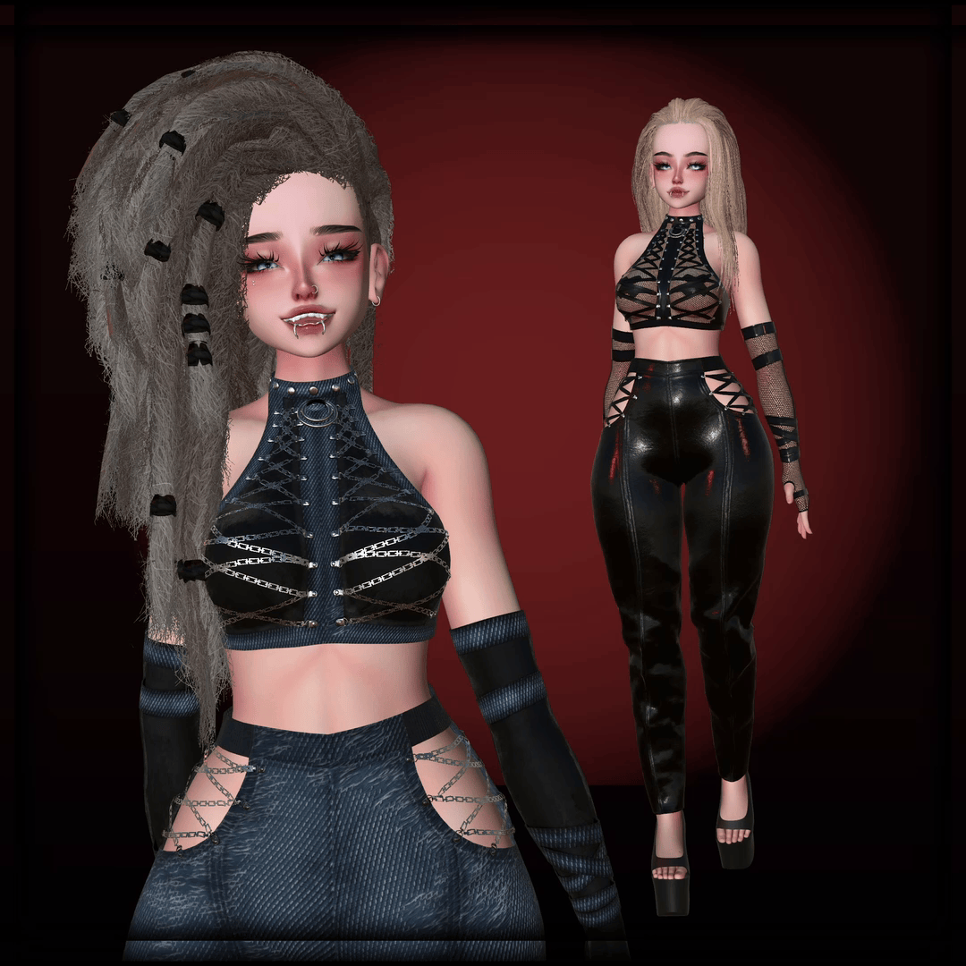Goth Techwear Outfit [ZinPia Egirl Compatible]