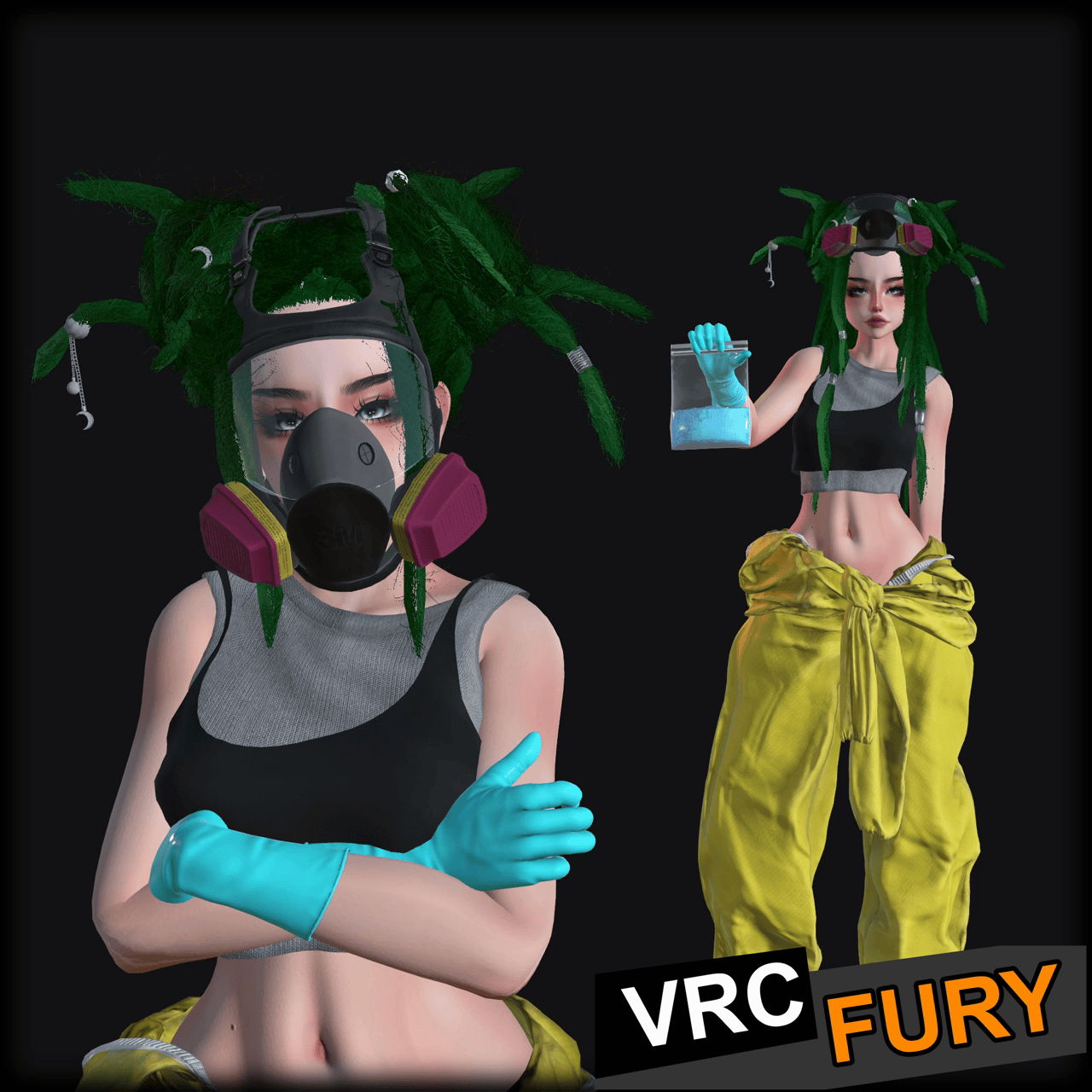 Heisenberg Hazmat Suit _ Fully Interactive VRChat Outfit (VRCFury)