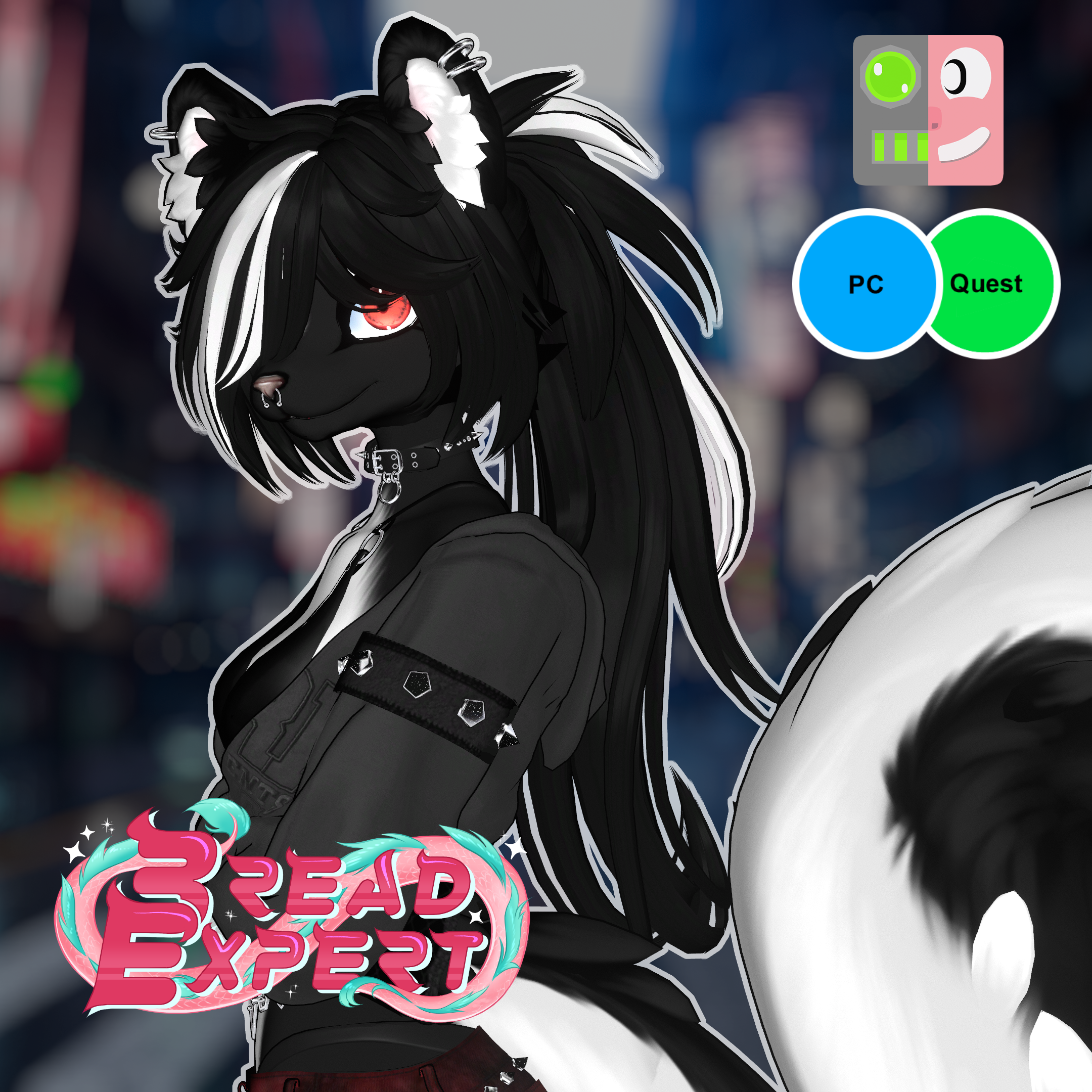 Freya The Punk Skunk [SPS + VRCFT + PC/QUEST]
