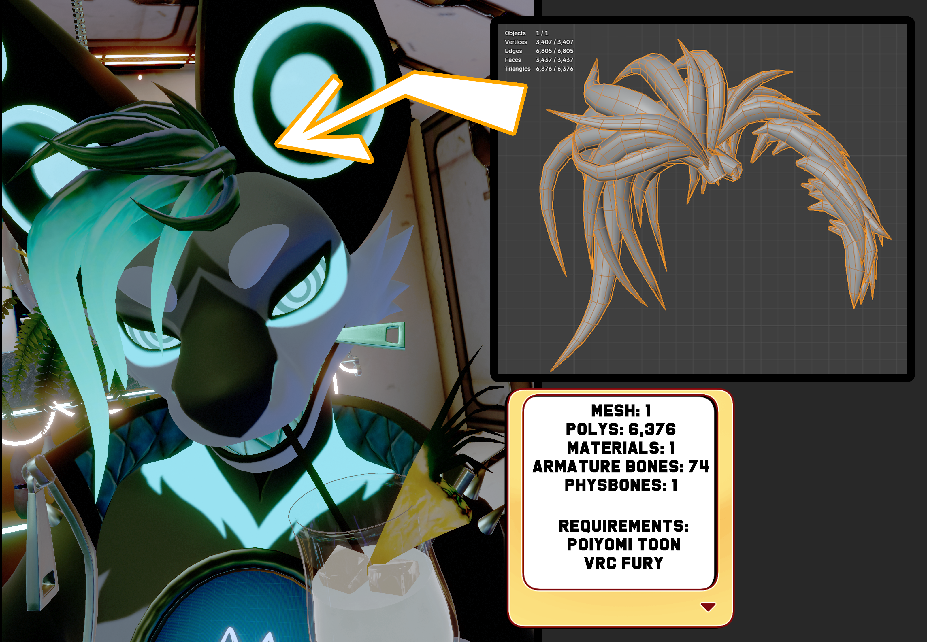 BANGS. Alternate hair for Vivifae Auxwave