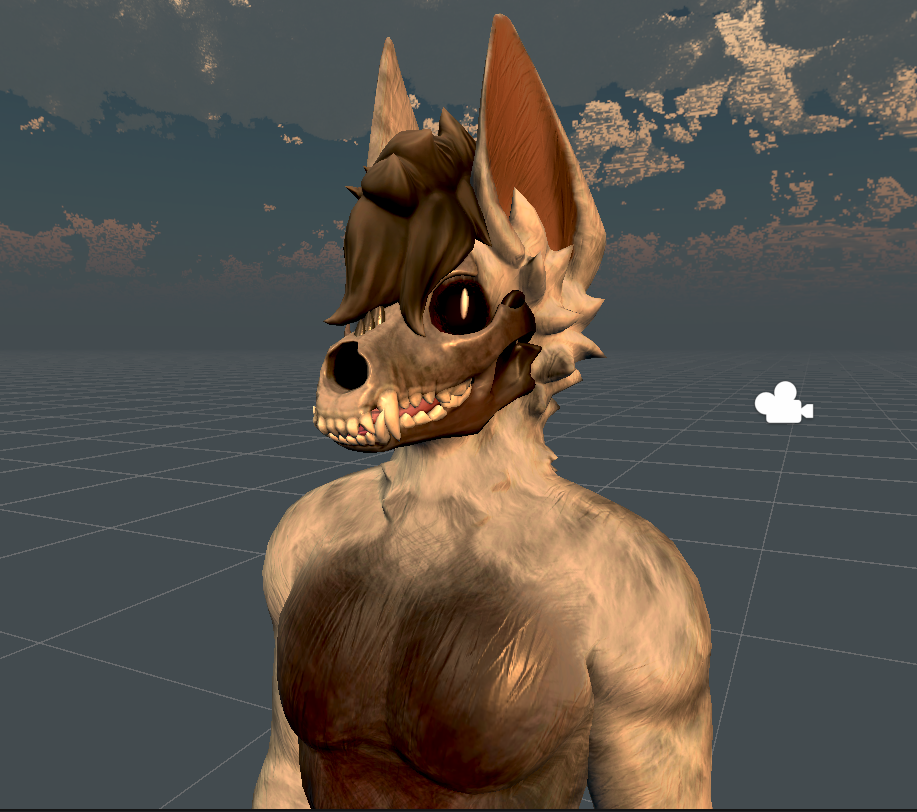 Skull Wolf Texture Howling white