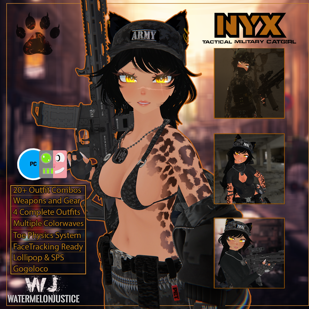 NYX • Tactical Military Catgirl • PC • Face Tracking • SPS 