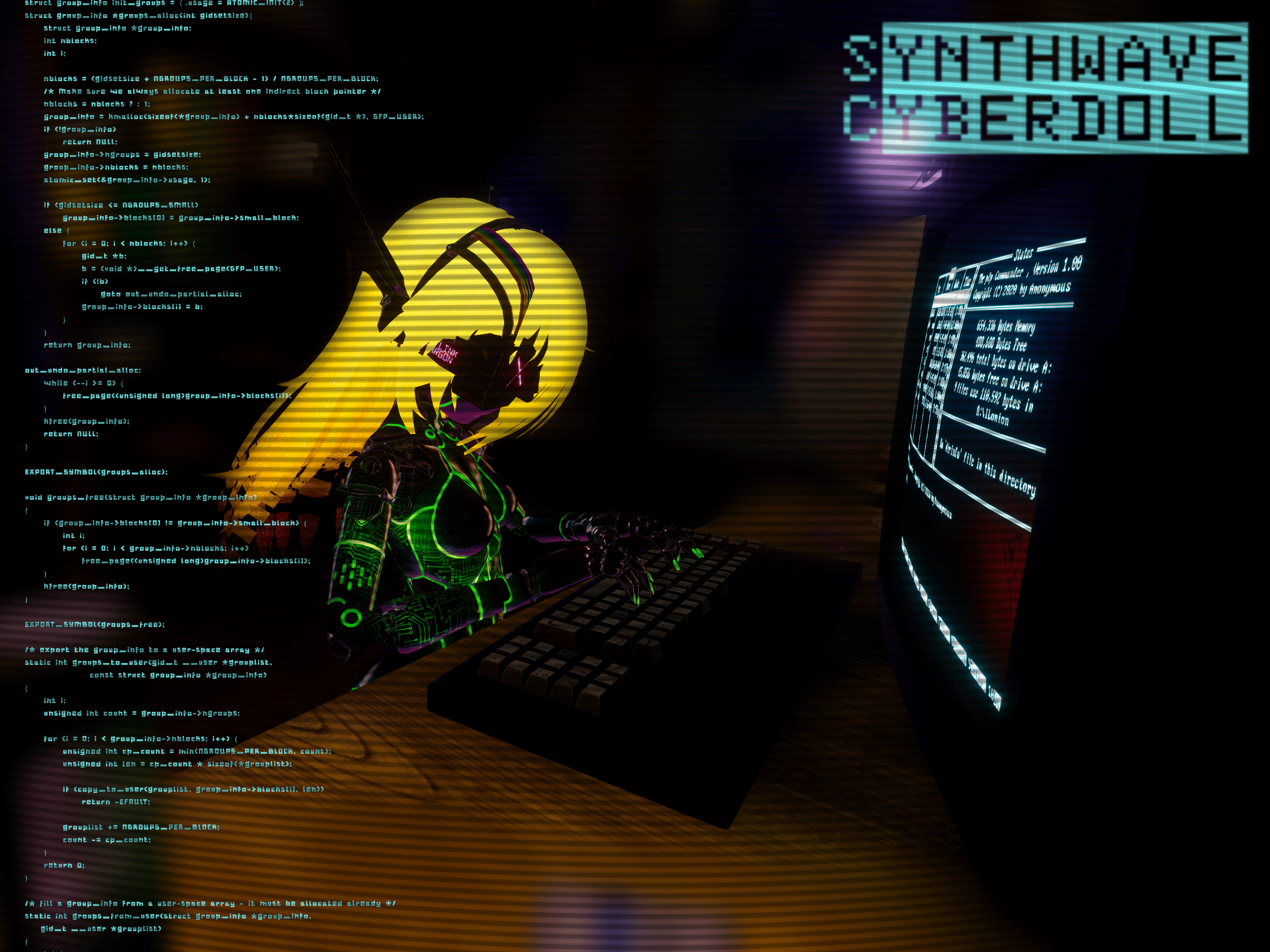 Synthwave Cyberdoll - Runa/Ranu Material and Texture Set