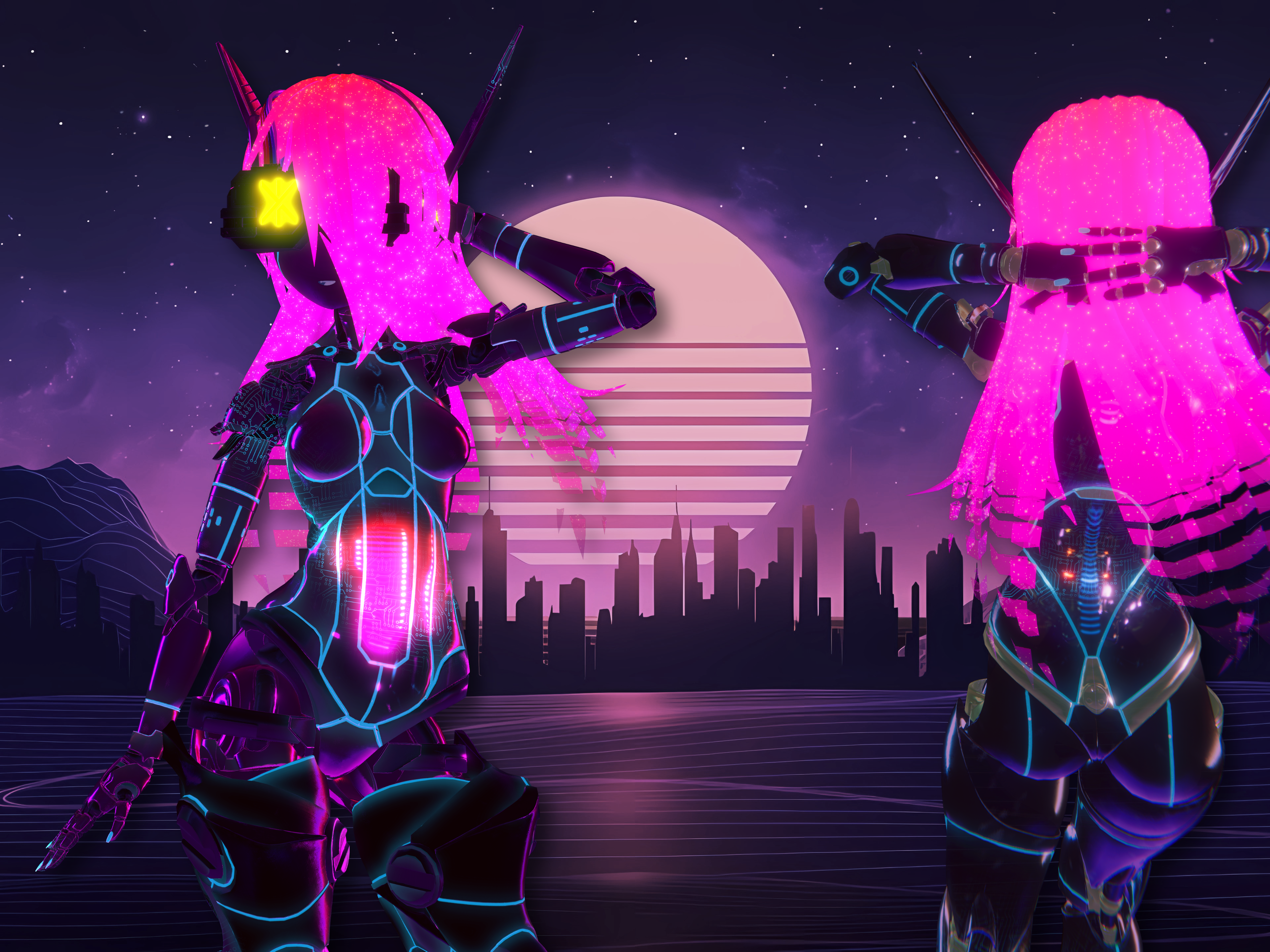 Synthwave Cyberdoll - Runa/Ranu Material and Texture Set