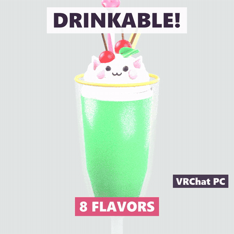 Drinkable Cat Cream Soda - 8 Flavors | VRChat Gimmick
