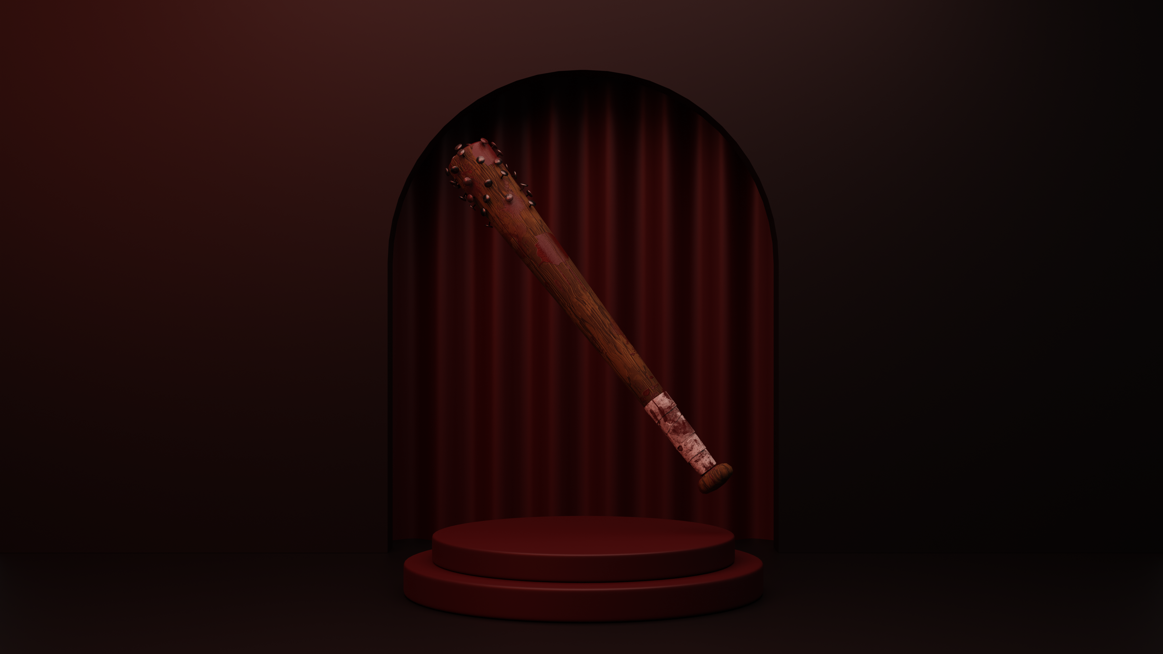 Baseball bat with nails