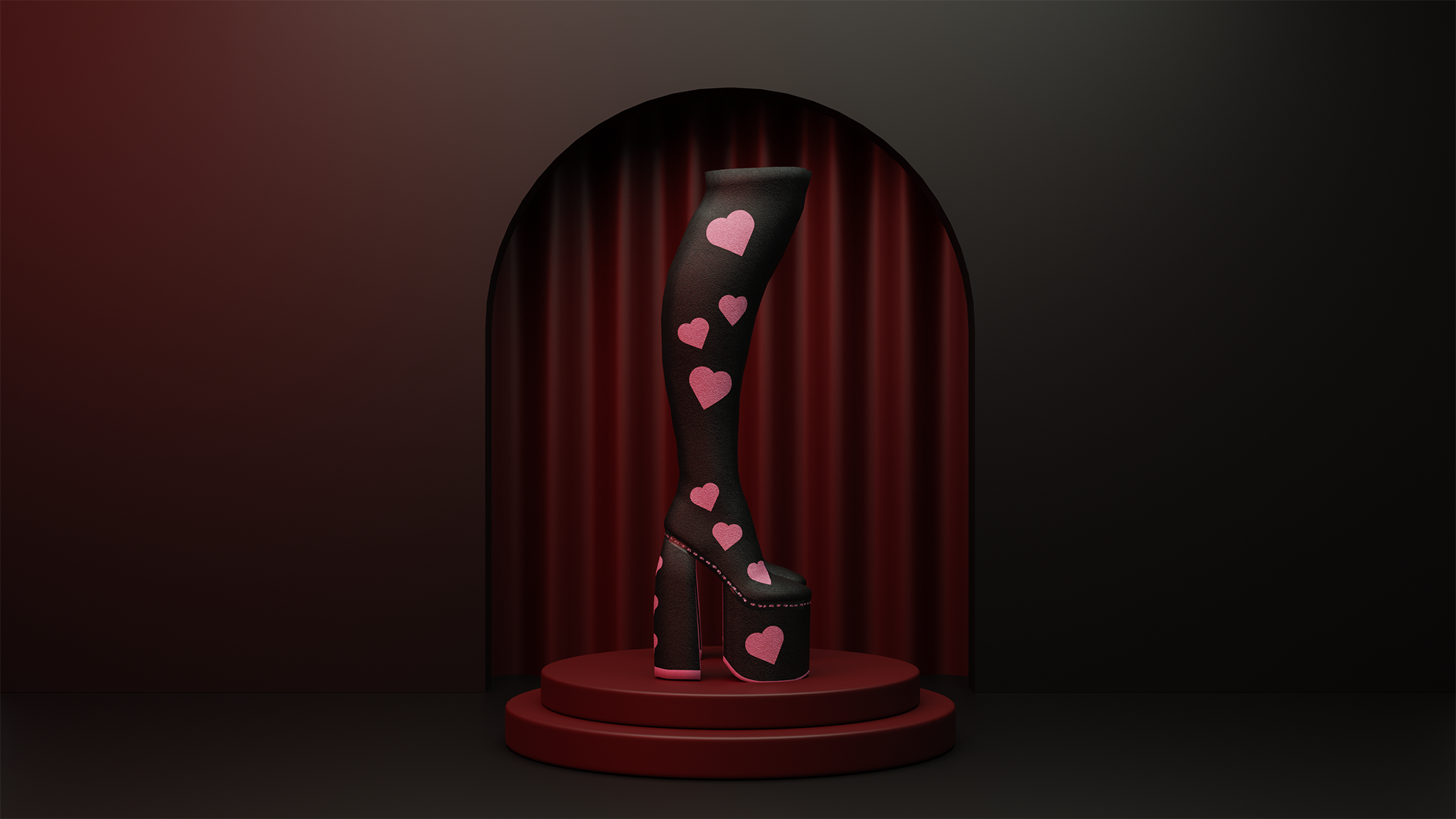 Love heart boots