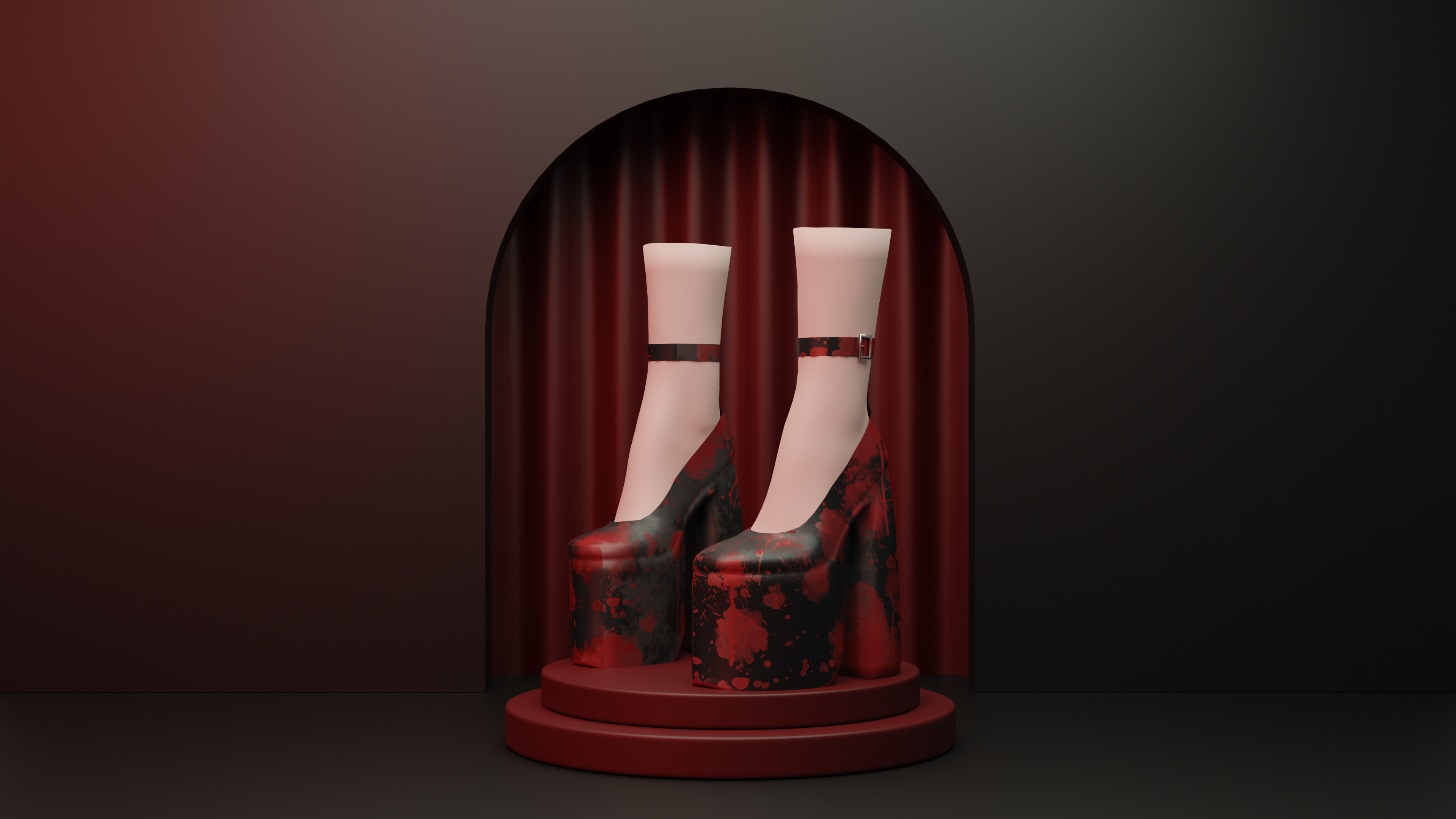 Bloodied heels