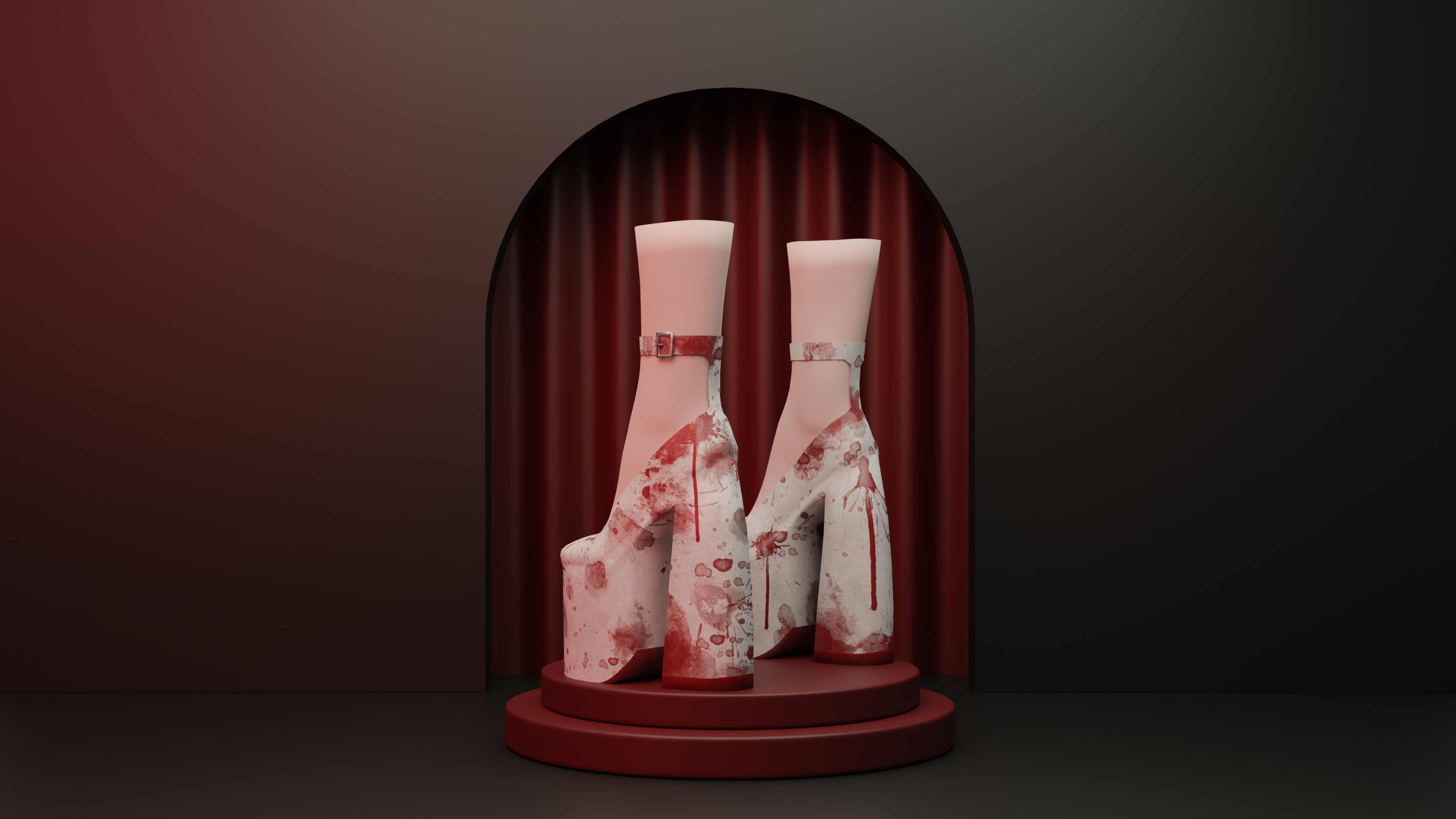 Bloodied heels