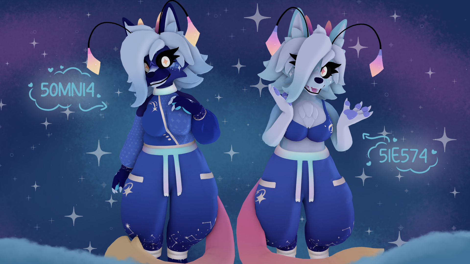 Somna Moontail Duo {VRChat Avatar Texture}