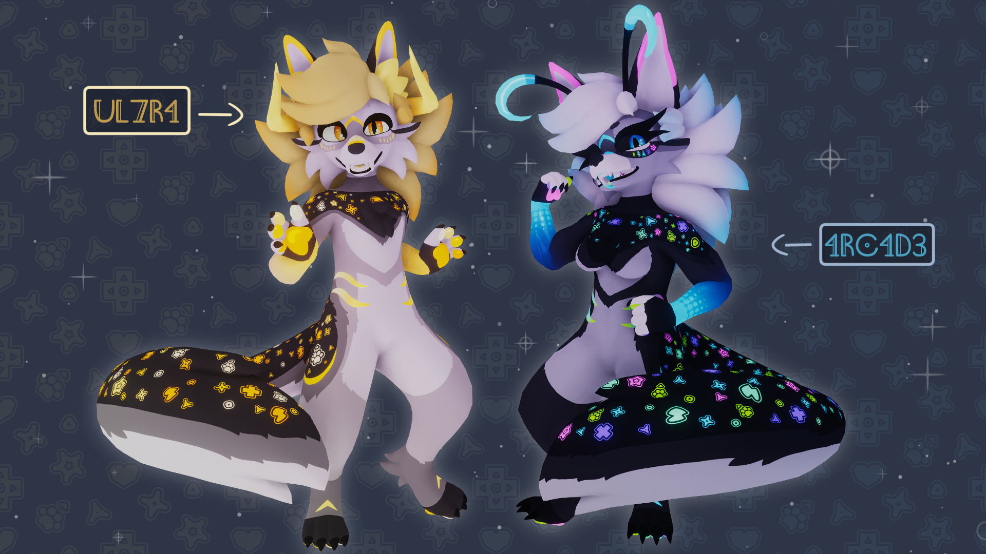 Ultra Moontail Duo {VRChat Avatar Texture}