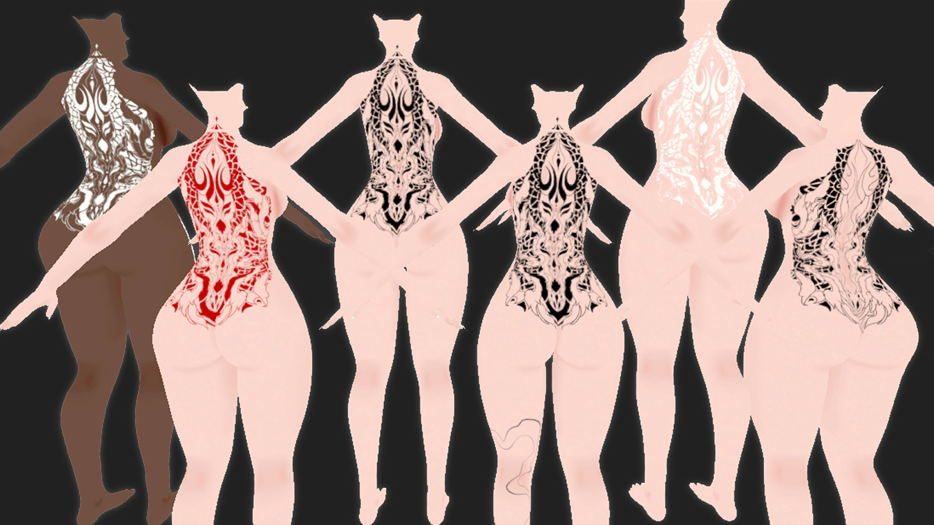 Vrchat Japanese Tribal Tattoo (Bodytexture)