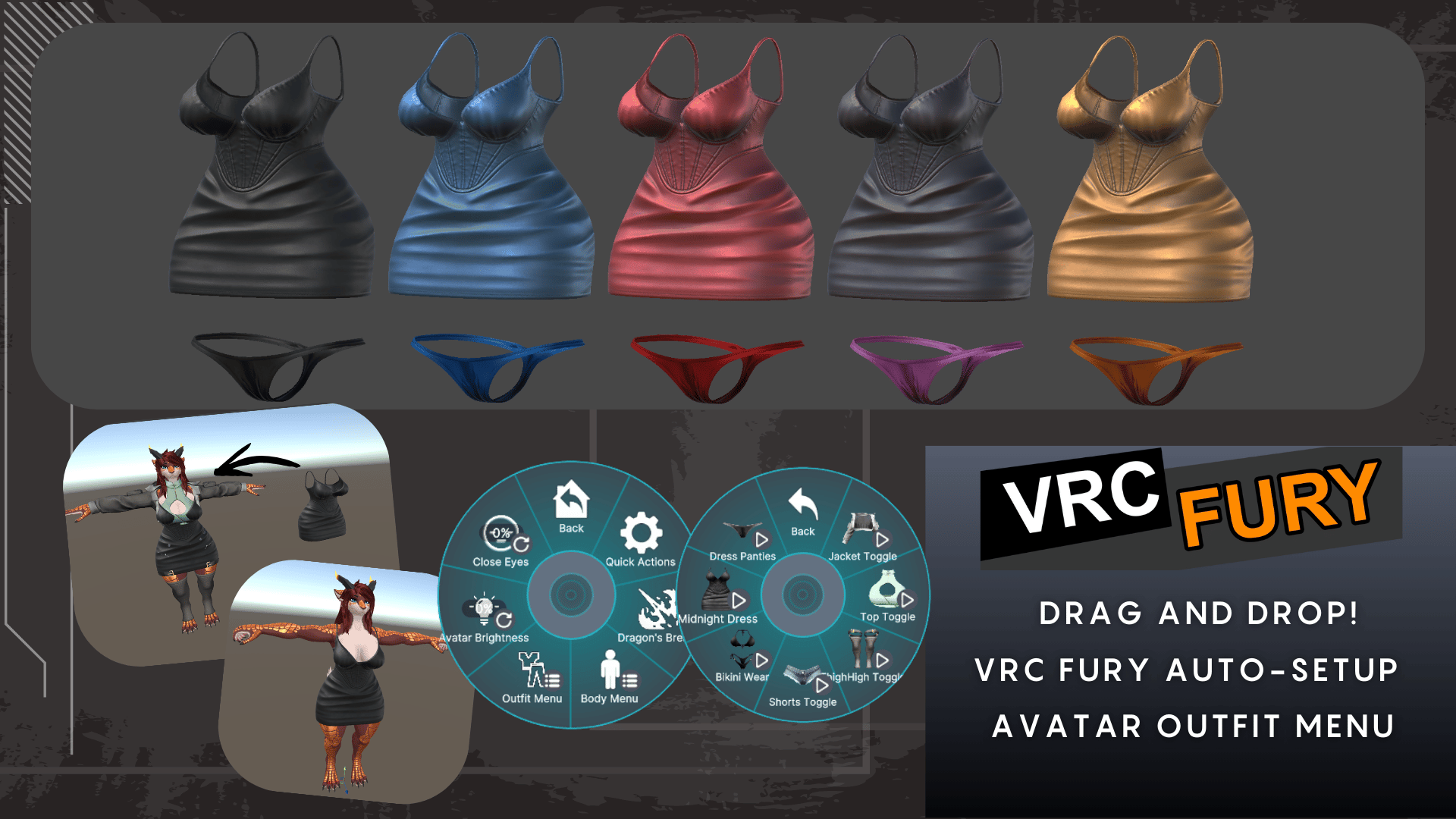 Ghostly Dragon Dresses Outfit Pack Vol.1