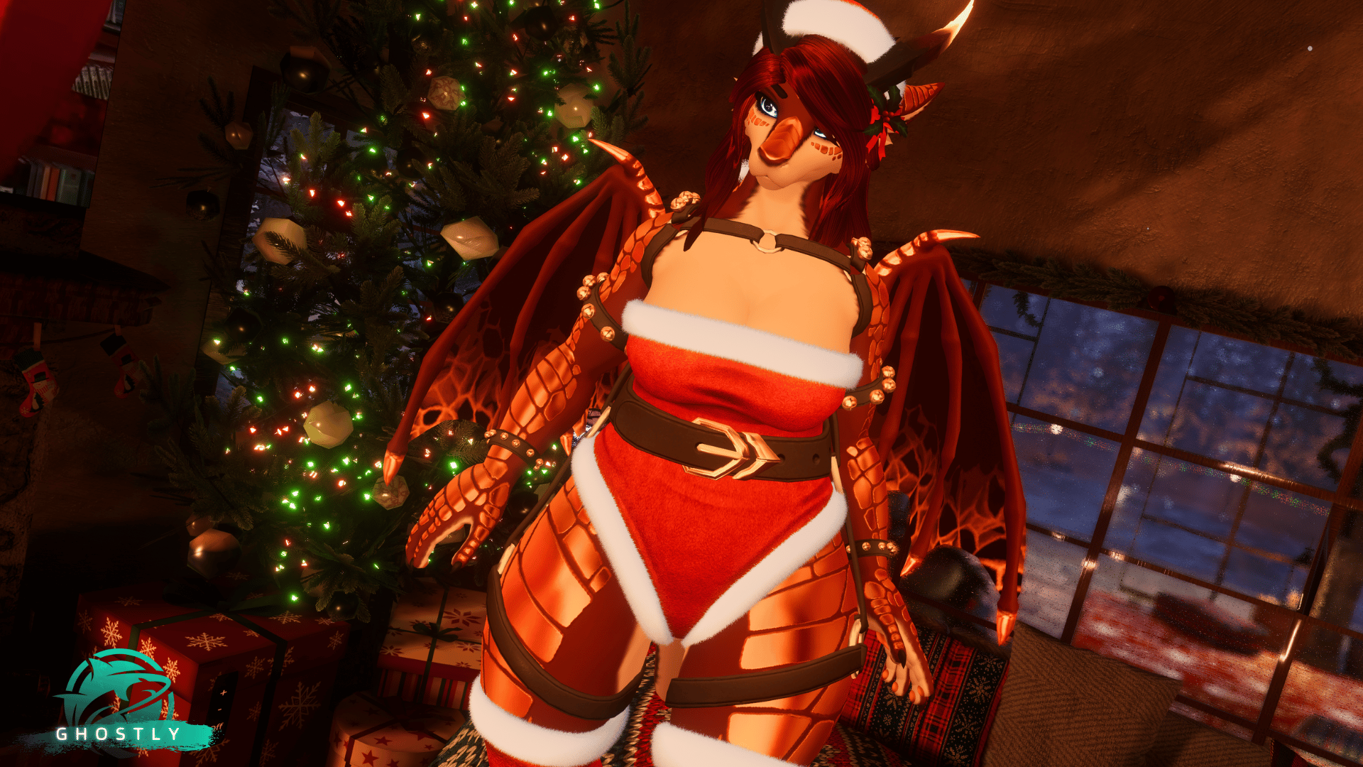 Ghostly Christmas Outfit Dragon