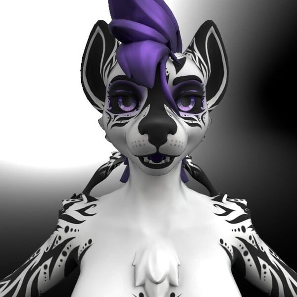 Monochromic Striped Yeen by Moonlightvixen