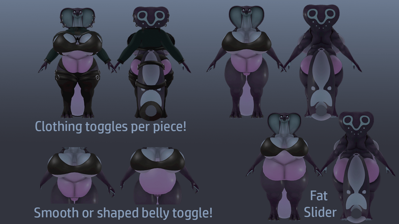 Tanya the Thick Snake GF | VRChat & Blender