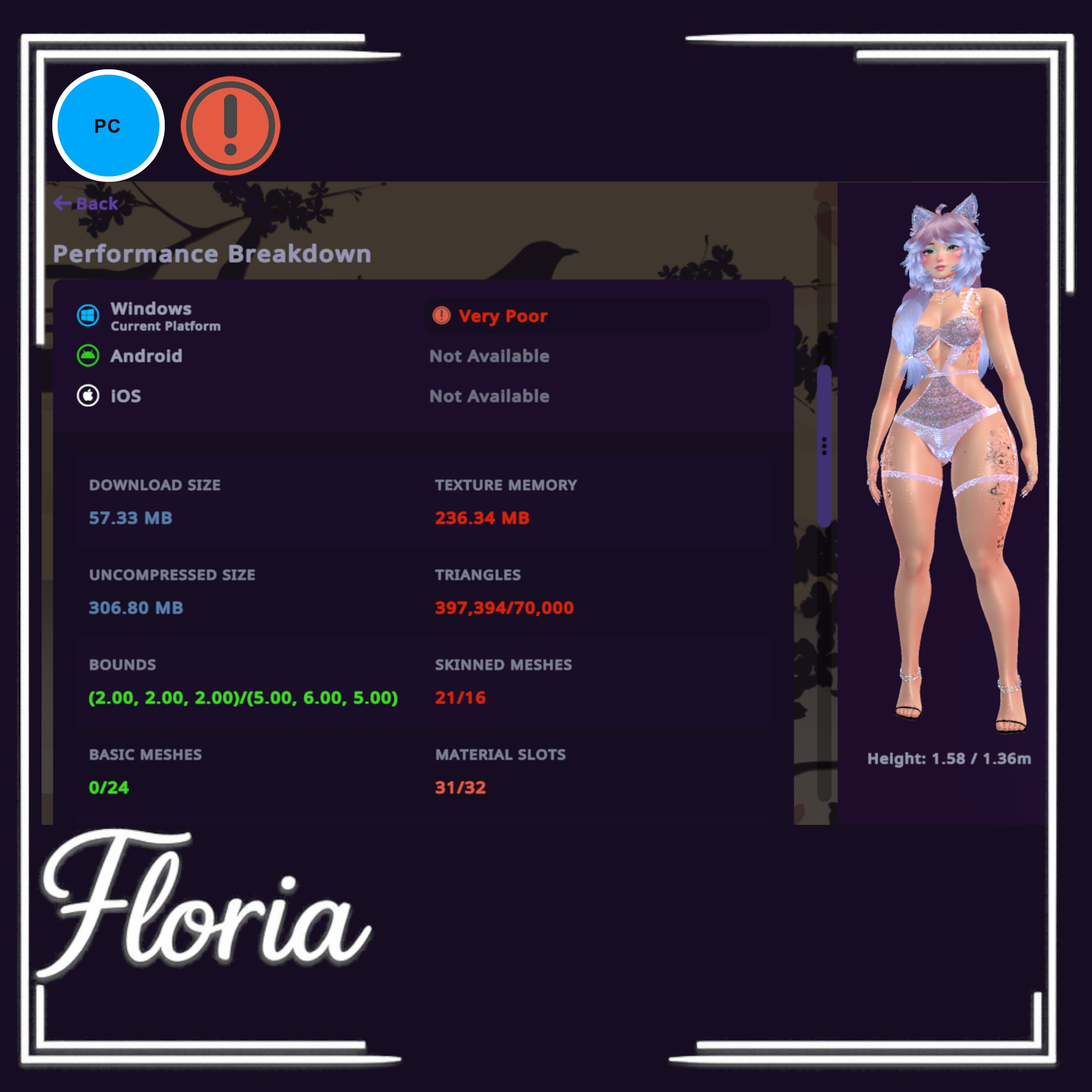 Floria (PC + GREEN OPTI + Quest + VRCFT + GOGO)