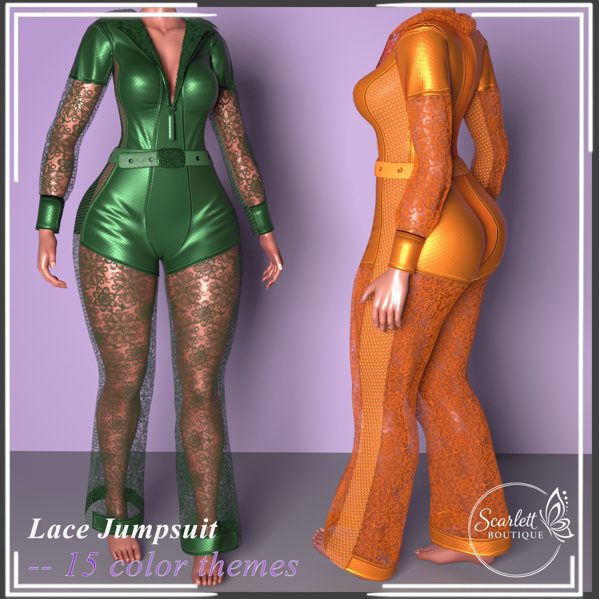 Lace Jumpsuit (Rigged for VRBase EGirl)
