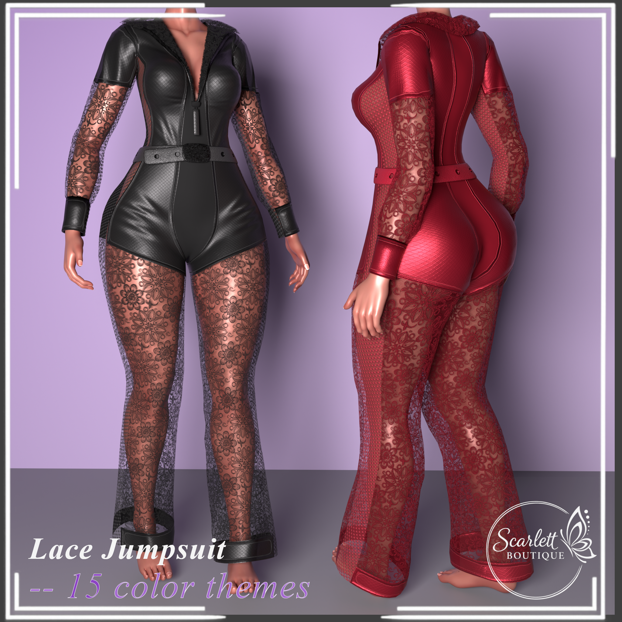 Lace Jumpsuit (Rigged for VRBase EGirl)
