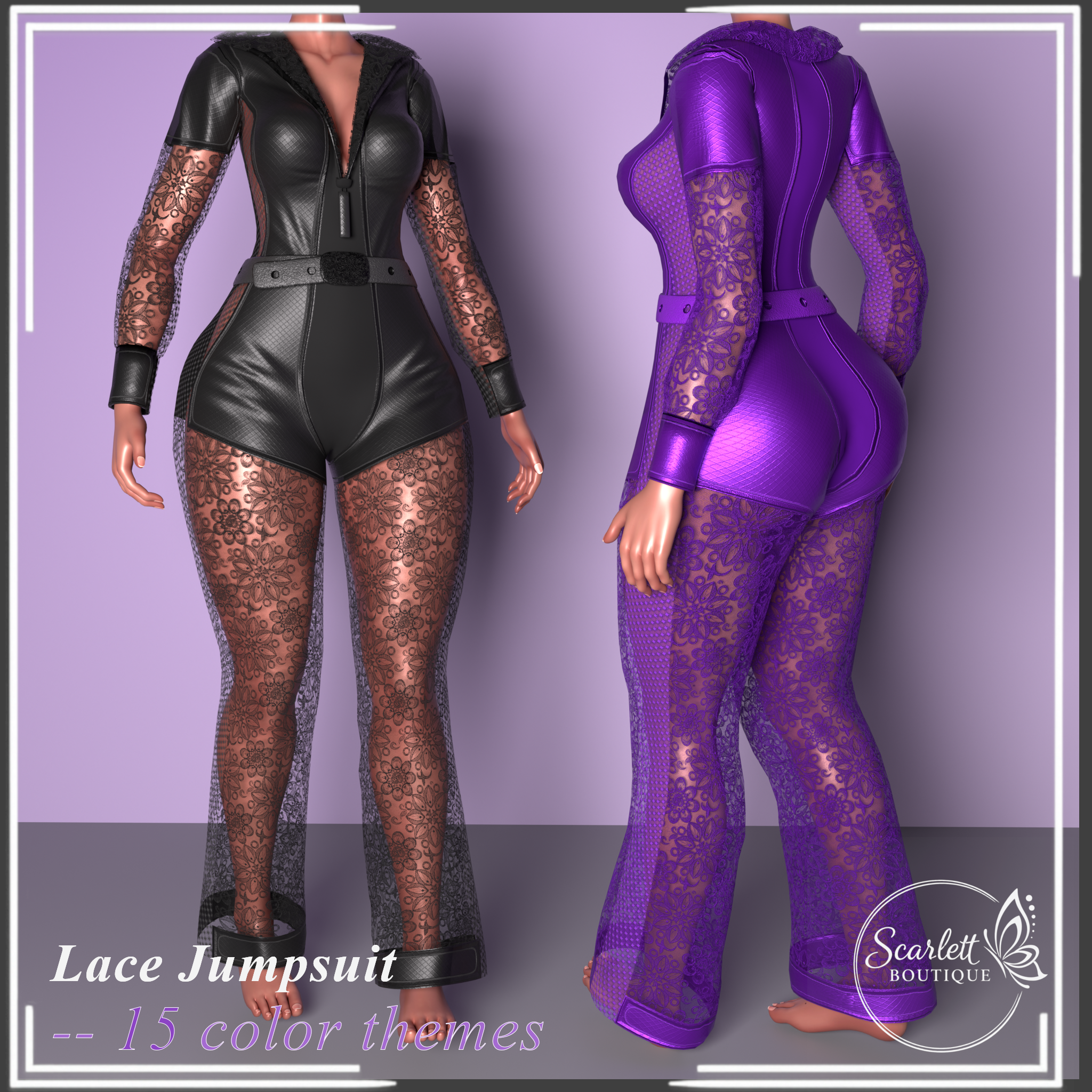 Lace Jumpsuit (Rigged for VRBase EGirl)