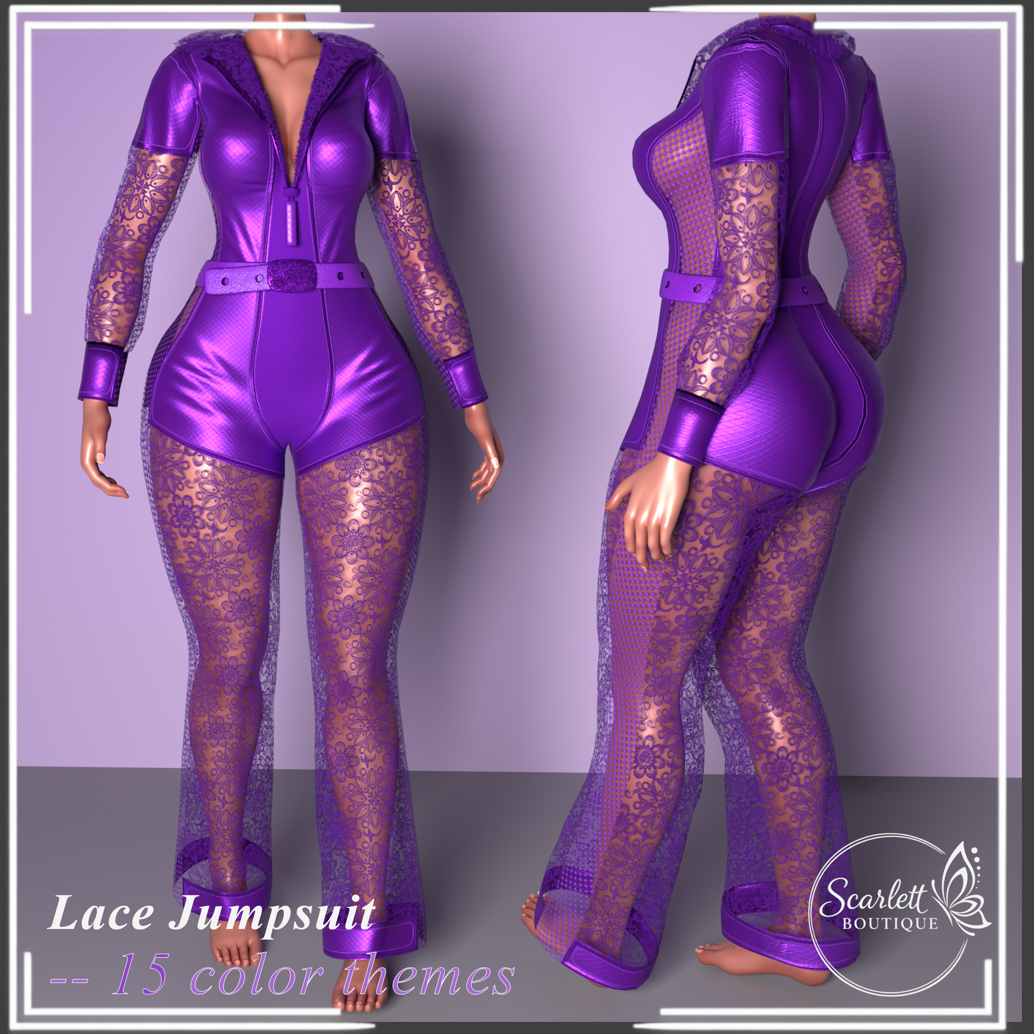 Lace Jumpsuit (Rigged for VRBase EGirl)