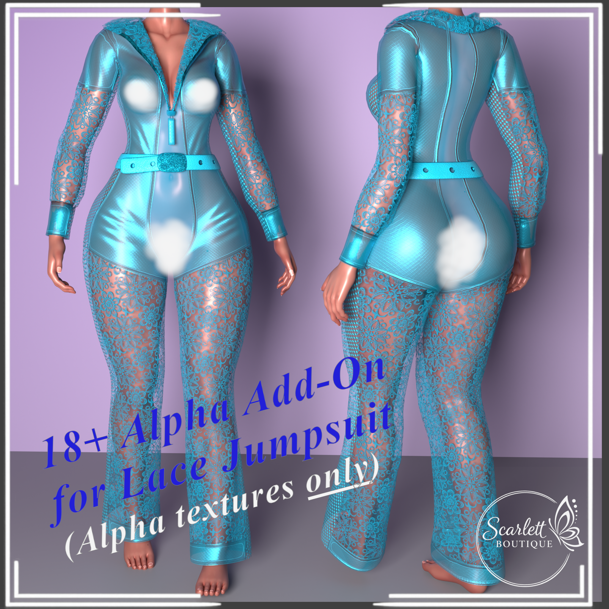 18+ Alpha Texture Add-On for Lace Jumpsuit  (Rigged for VRBase EGirl)