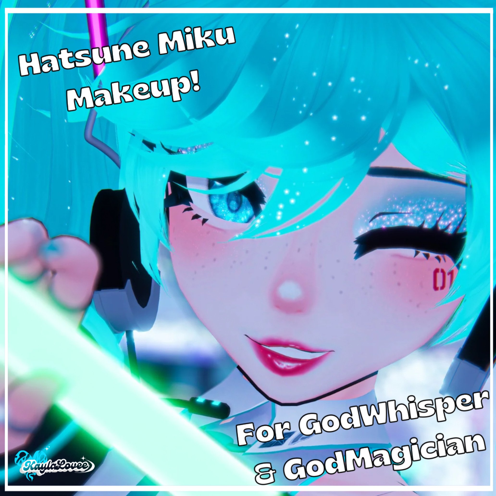 Hatsune Miku makeup for GodWhisper & GodMagician