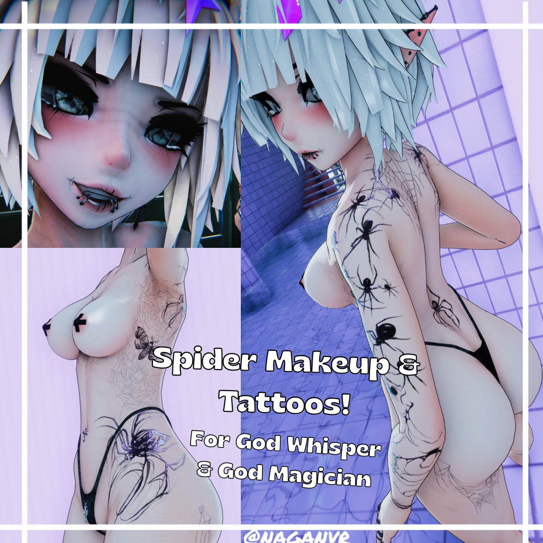 Spider tattoos and makeup! For God Whisper & God Magician
