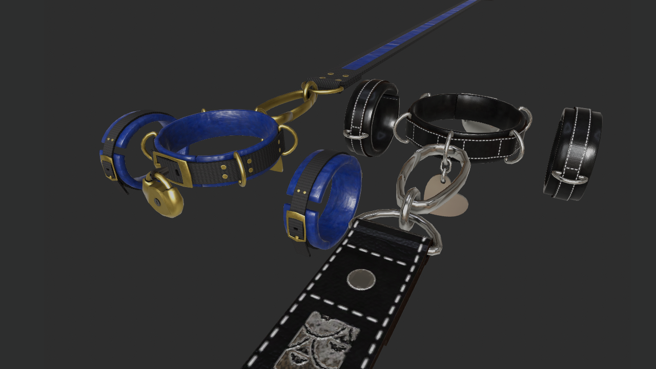 Collar Cuffs & Leash - Universal