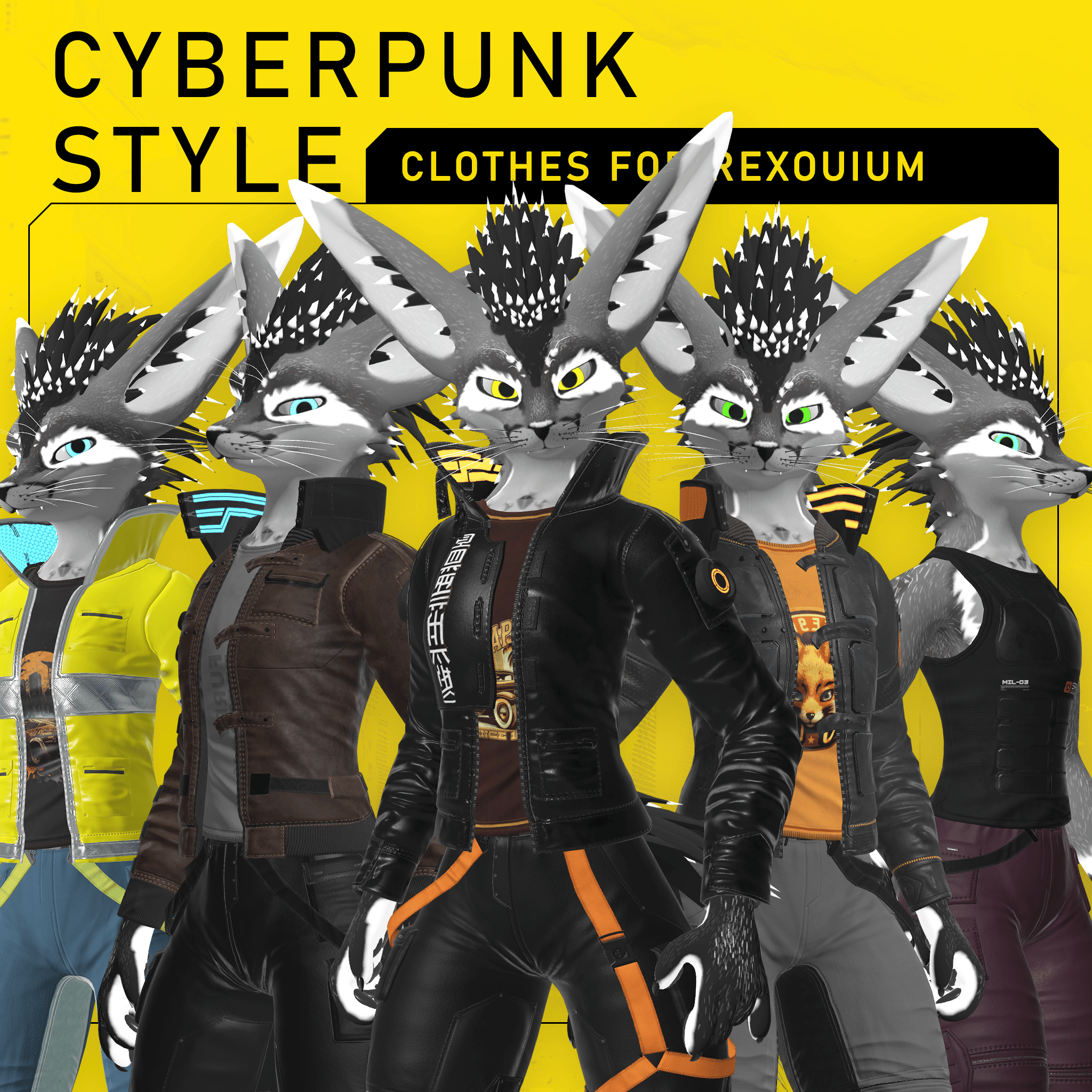 Cyberpunk Style Clothes for Rexouium