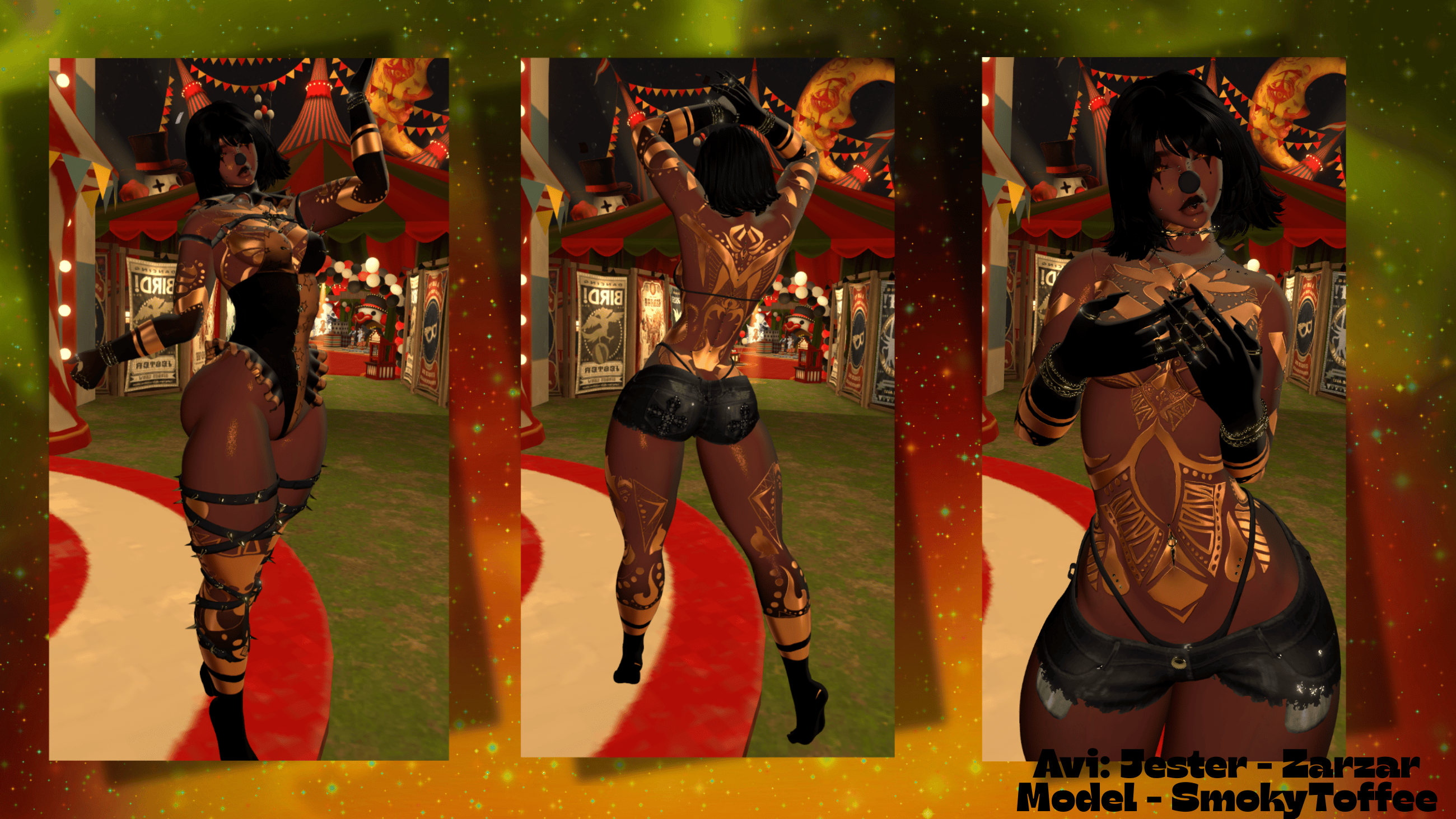 Gilded Dreams - Egirl Tattoo Texture