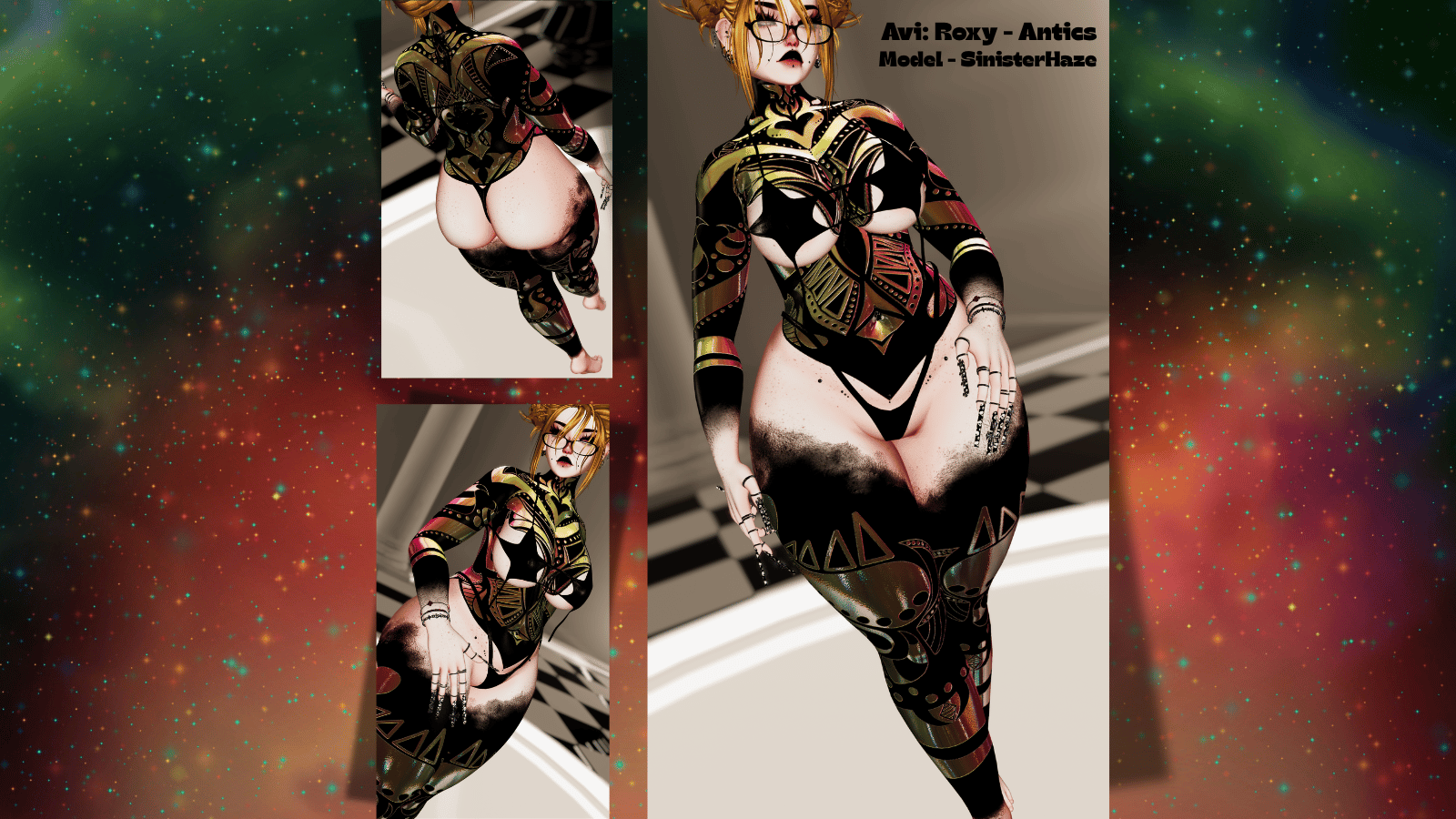 Gilded Dreams - Egirl Tattoo Texture