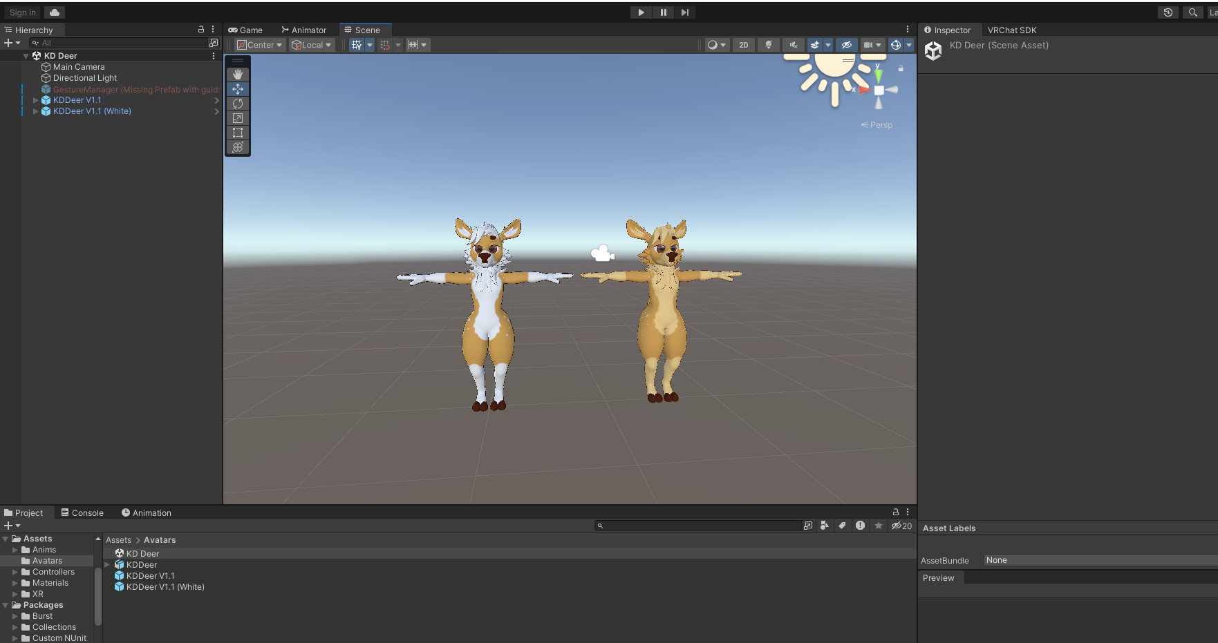 kdarts Deer | VRChat Avatar (PC) (OUTDATED)