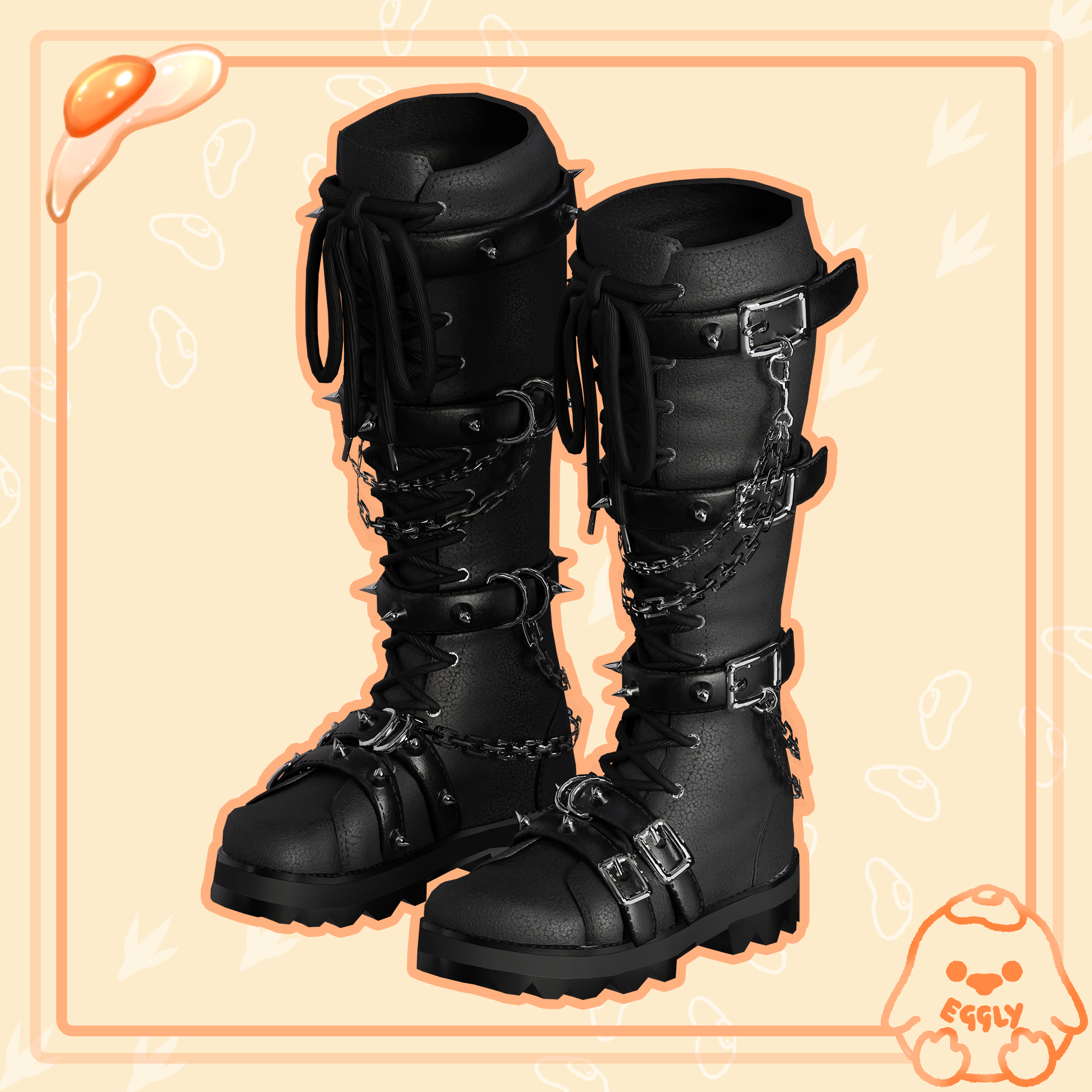 Syon: Leather/Chain Boots