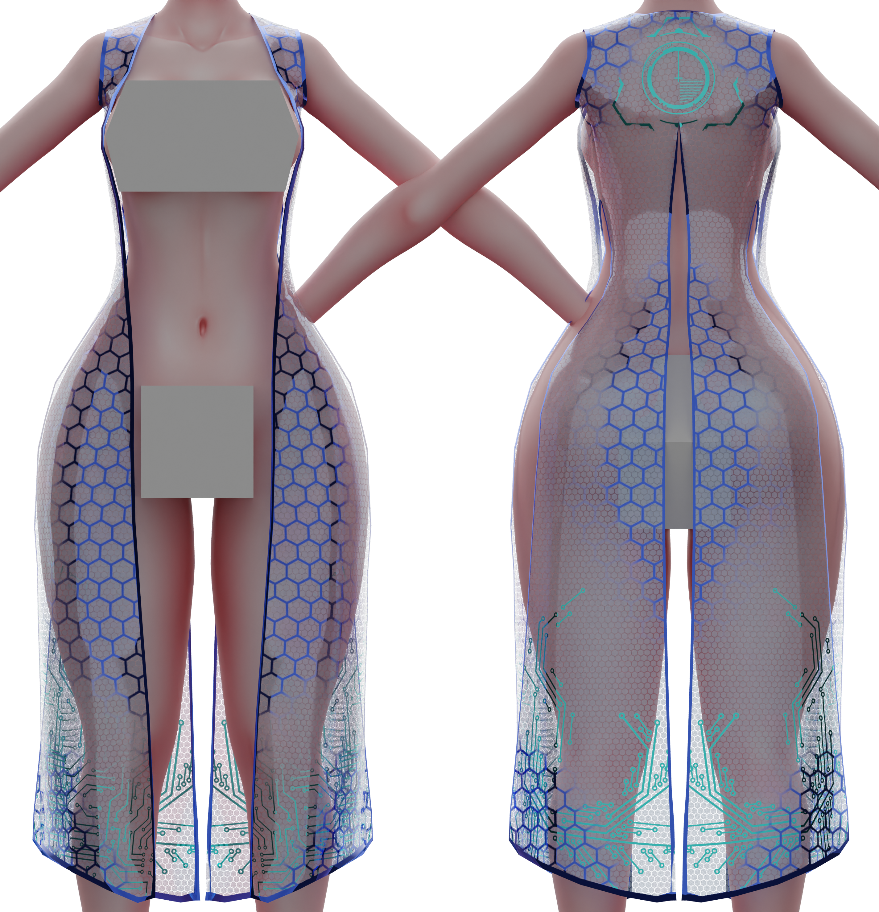 Cyber Hexagon Coat