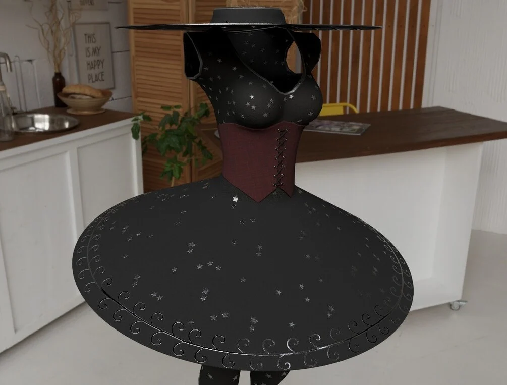 Long Starry Dress (Rexouium, VRChat, ChilloutVR)
