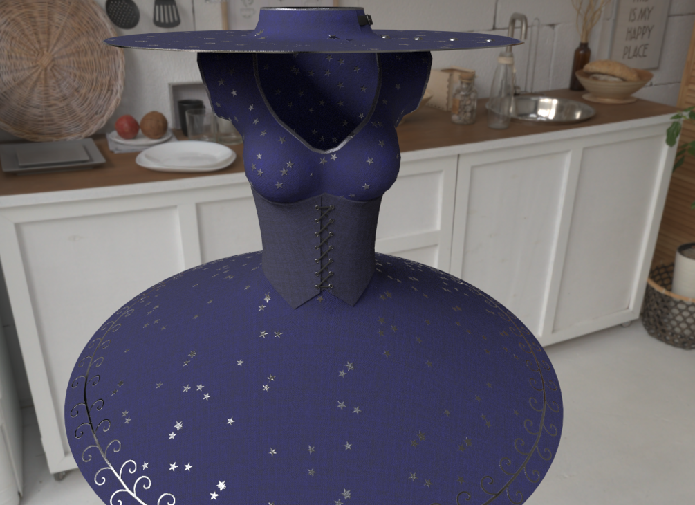 Long Starry Dress (Rexouium, VRChat, ChilloutVR)