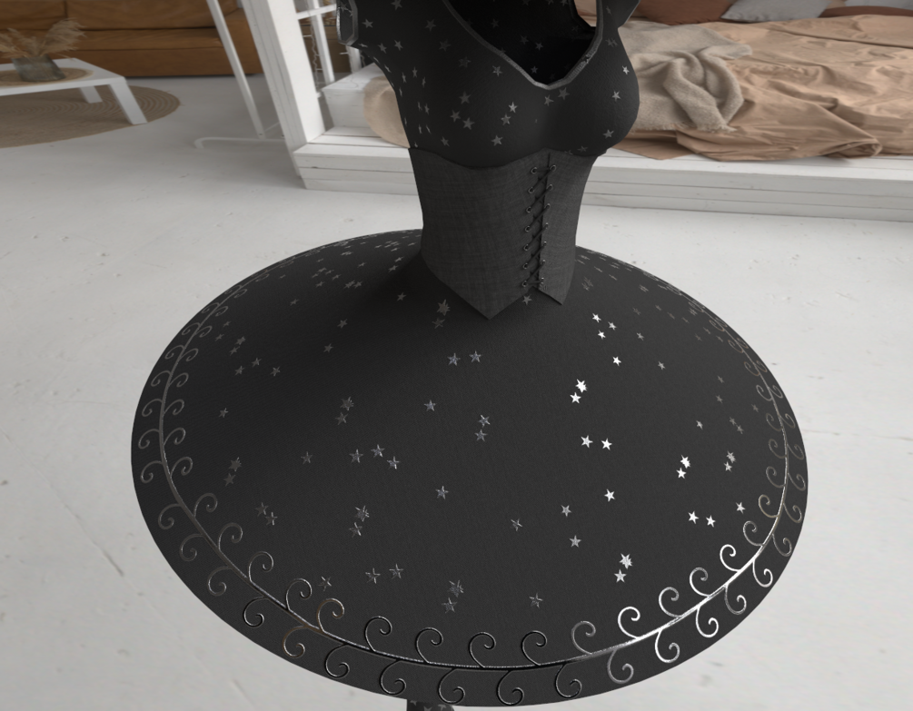 Long Starry Dress (Rexouium, VRChat, ChilloutVR)