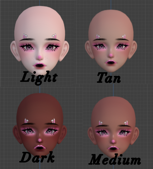 Blush Bunny - Amelia head texture