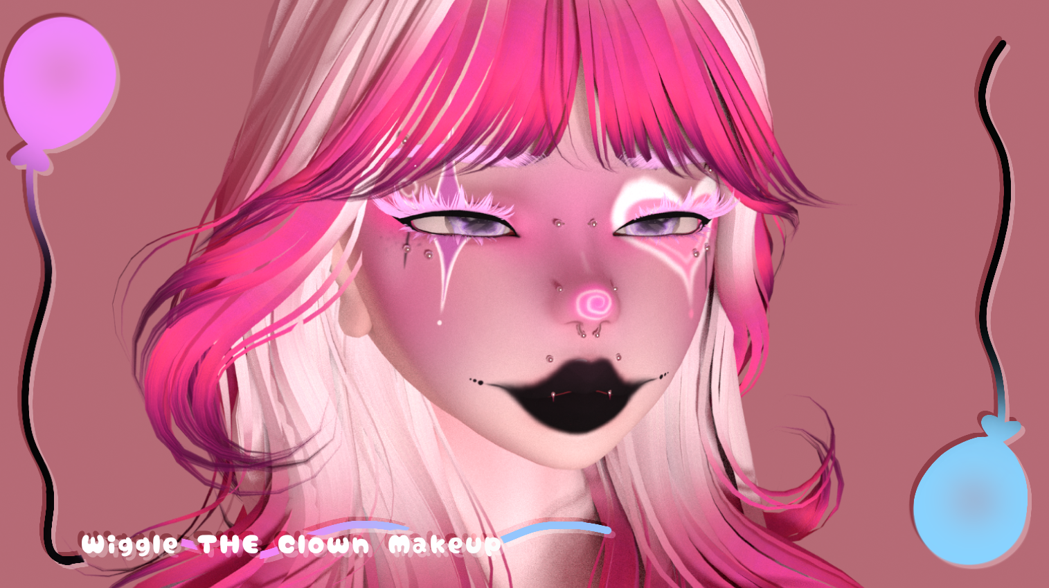 Wiggle The Clown's Makeup