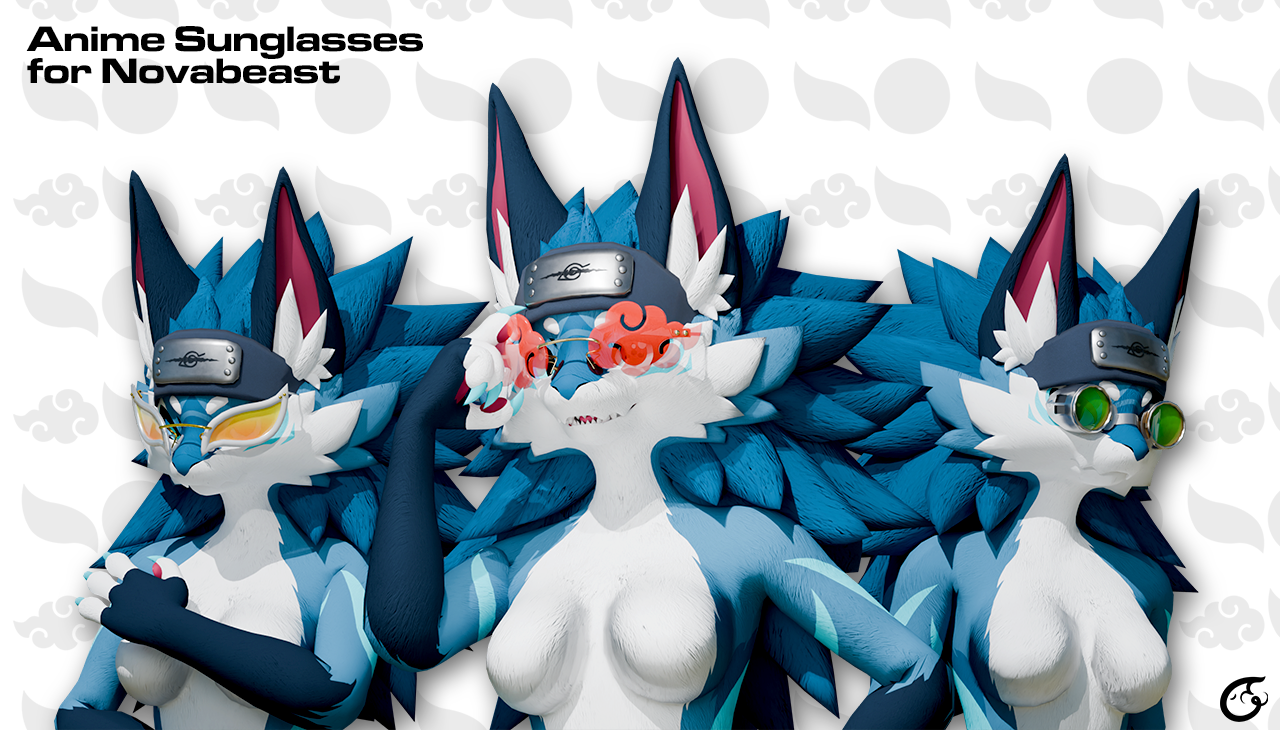 Anime Sunglasses For Novabeast | VRChat Accessory (Anime)