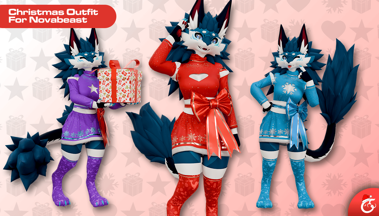 Christmas Outfit For Novabeast | VRChat Outfit (With Loafe's Thicc Addon)