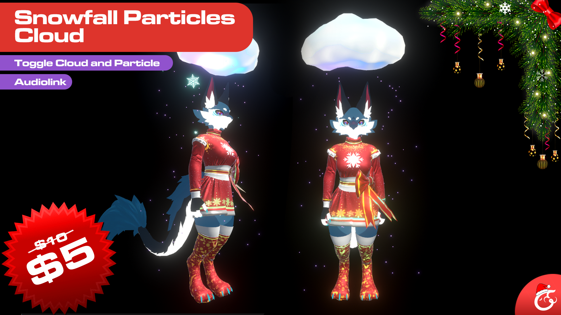 Snowfall Cloud Follower and Avatar Particle VRChat (Can be used on any avatar)