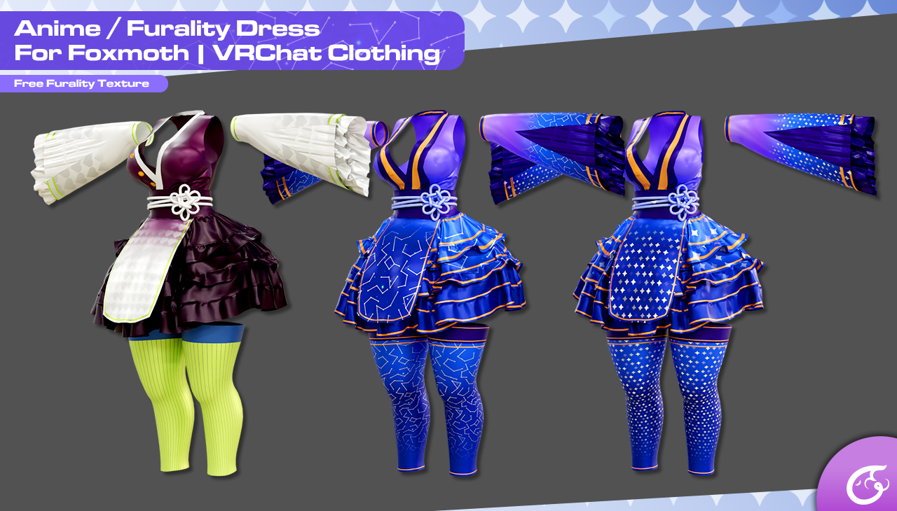 Anime / Furality Dress For Foxmoth | VRChat Clothing