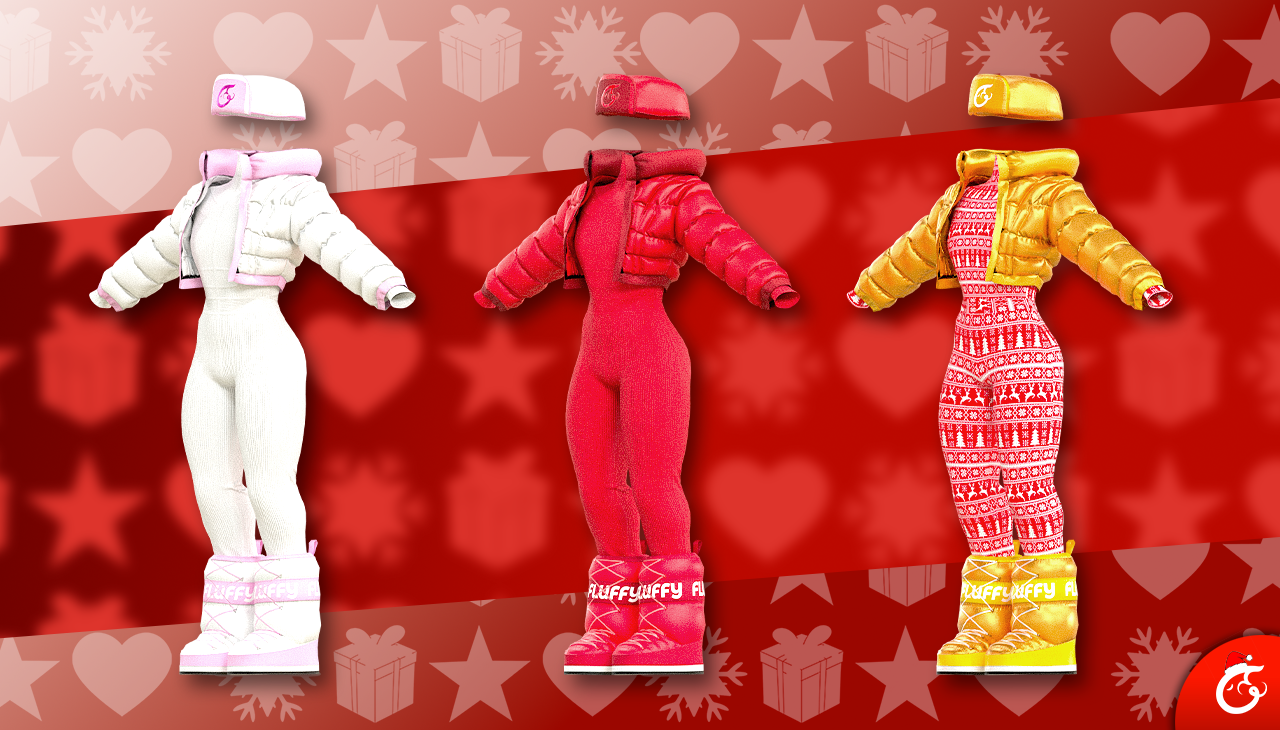 Winter Puffer Jacket Outfit For Novabeast 1.2 & KFN Avatar | VRChat Clothing