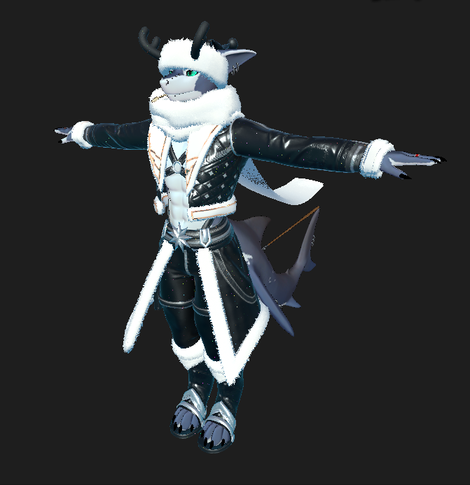 Christmas Santa Outfit for Shawn The Shark (Darbi) | VRChat Clothing